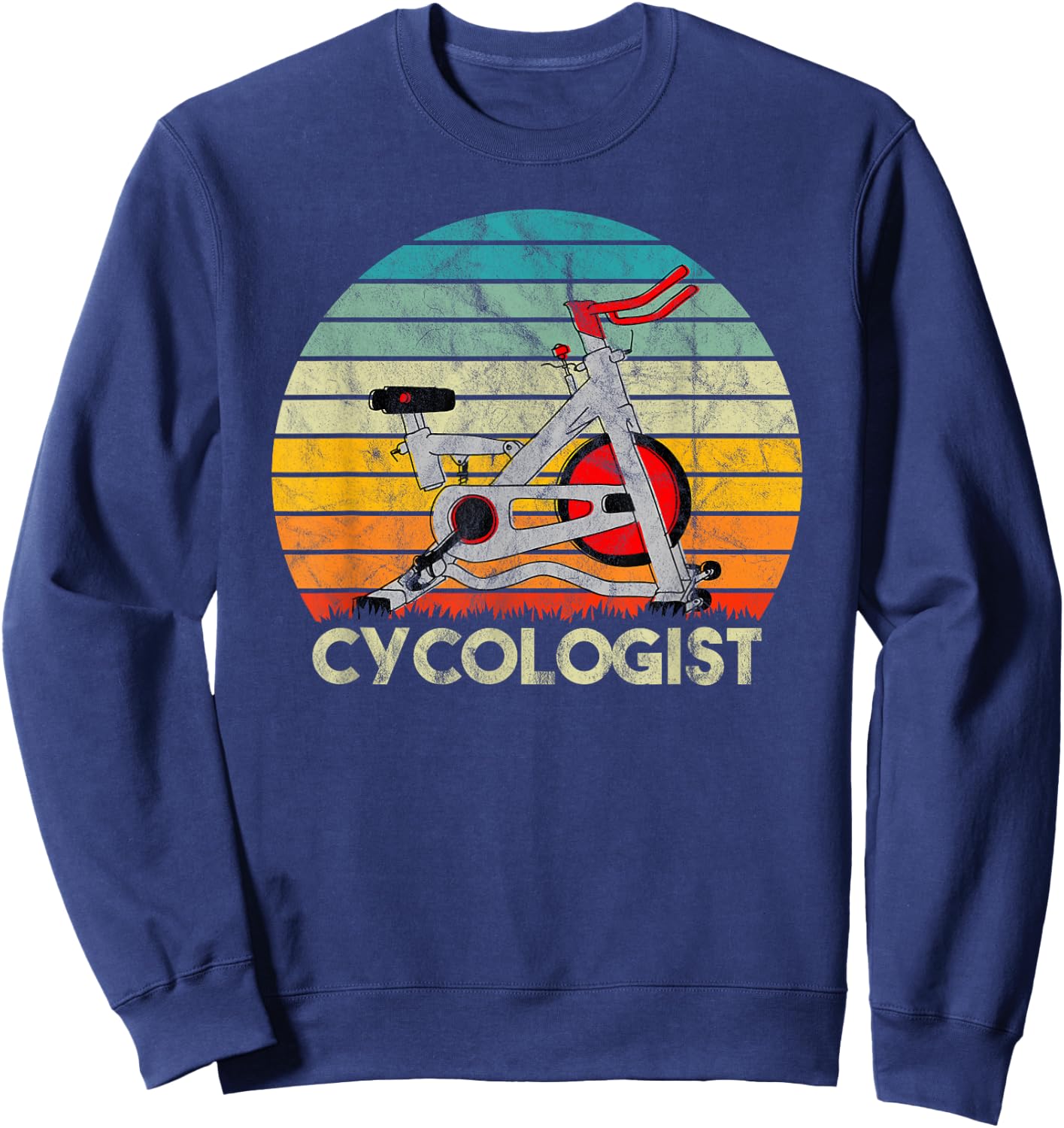 Cycologist Indoor Cycling Bike Stationary Exercise Sweatshirt - Sweatshirt | Navy