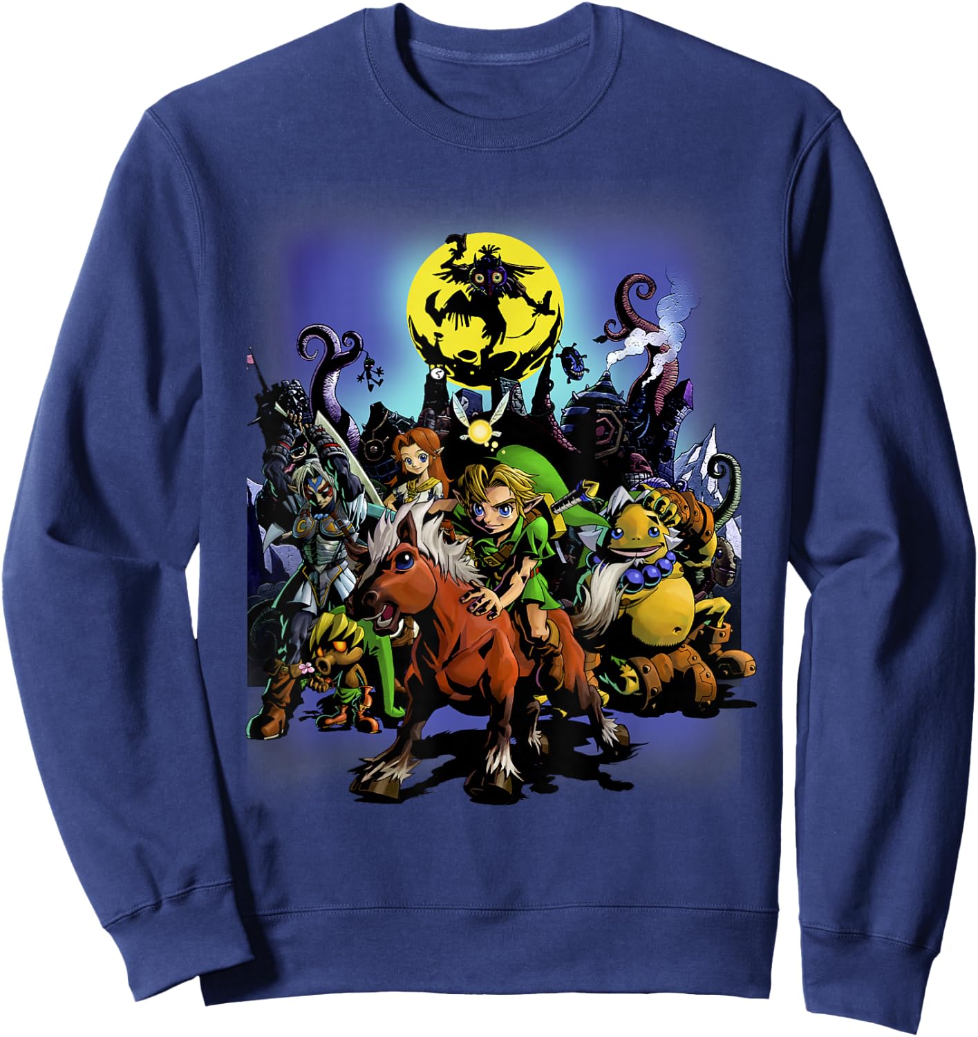 The Legend of Zelda: Majora's Mask Link & Friends Full Moon Sweatshirt - Sweatshirt | Navy