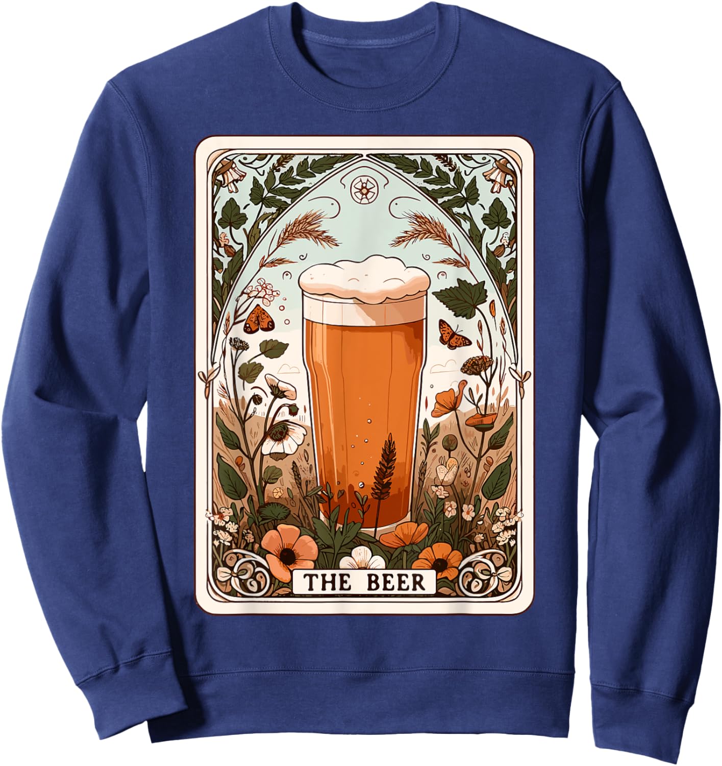 The Beer Tarot Card Beer Lover Funny Beer Sweatshirt - Sweatshirt | Navy