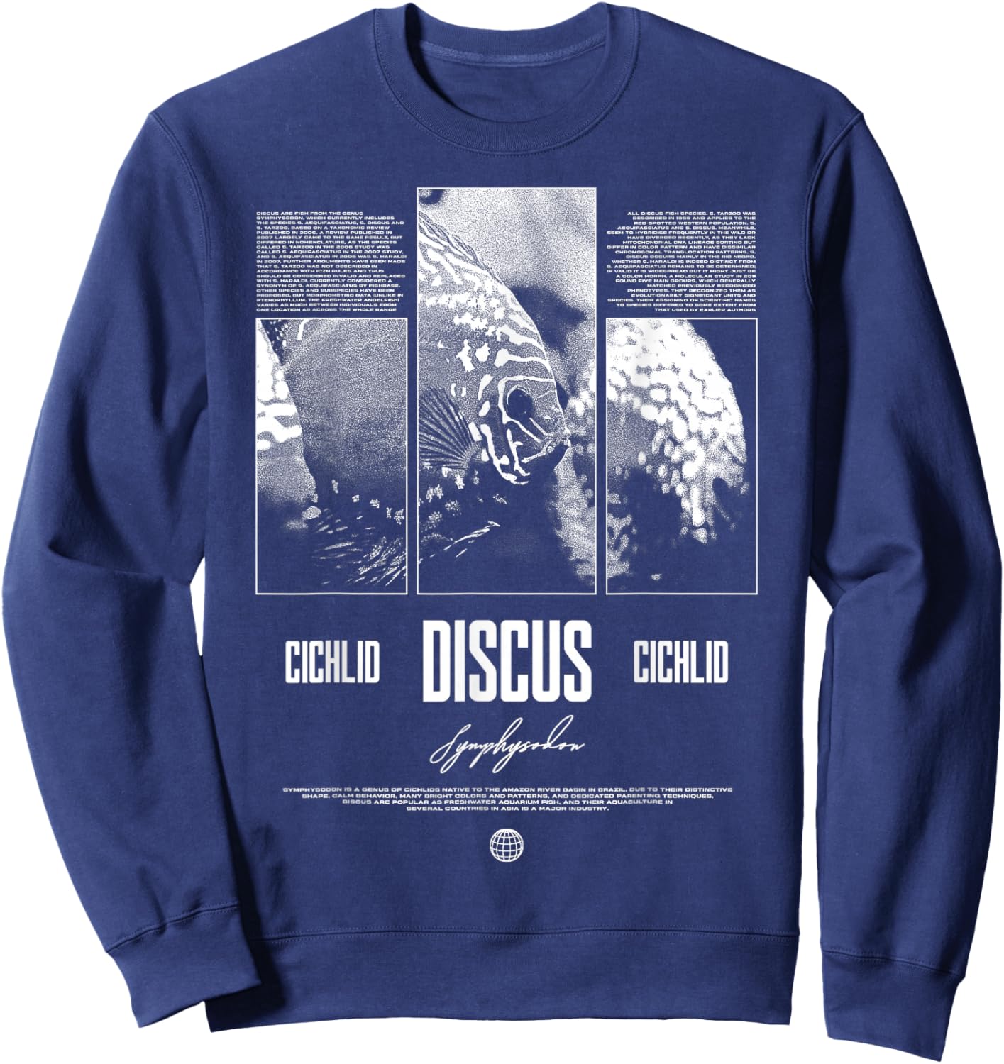Discus Fish Cichlid Aquarium Fish Keeper , Black, S Sweatshirt - Sweatshirt | Navy