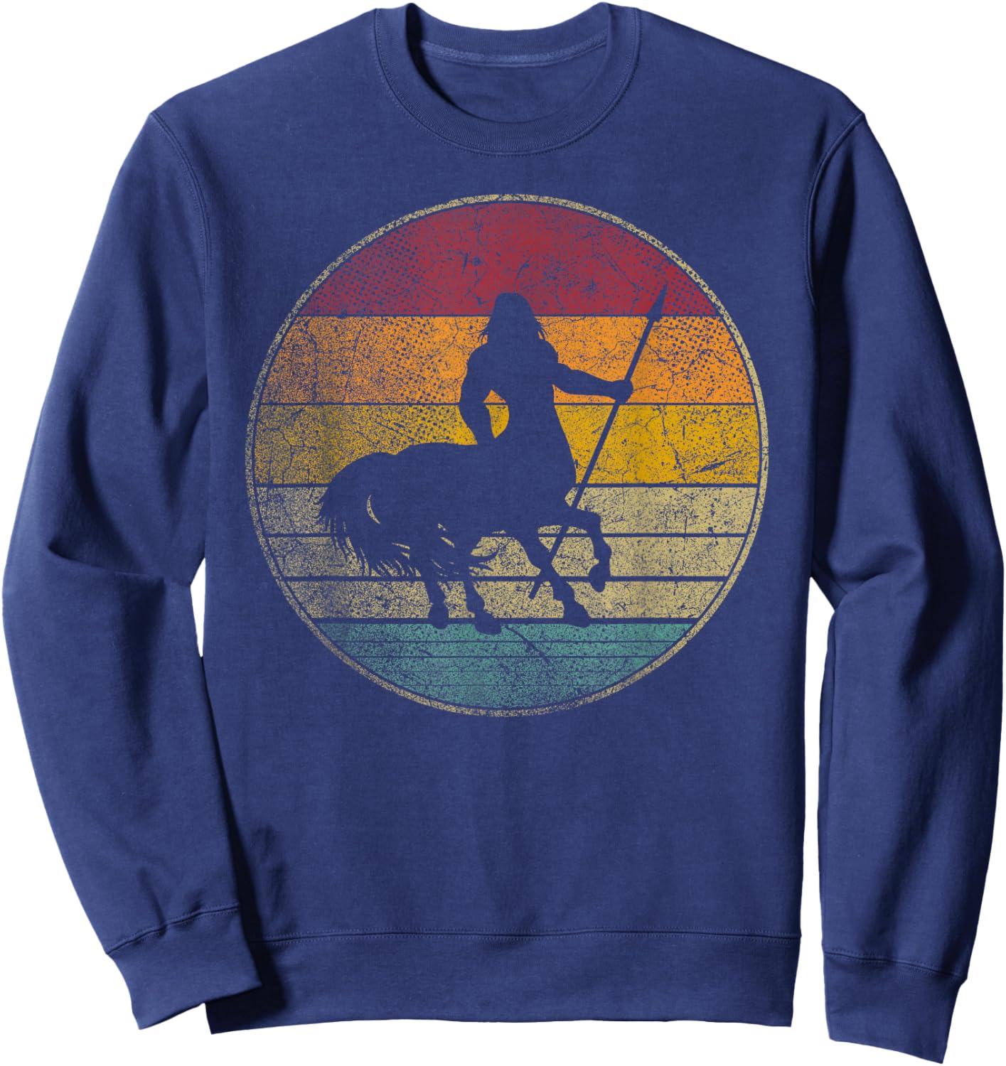 Centaur Mythical Mythology Folklore Vintage Retro Silhouette Sweatshirt - Sweatshirt | Navy