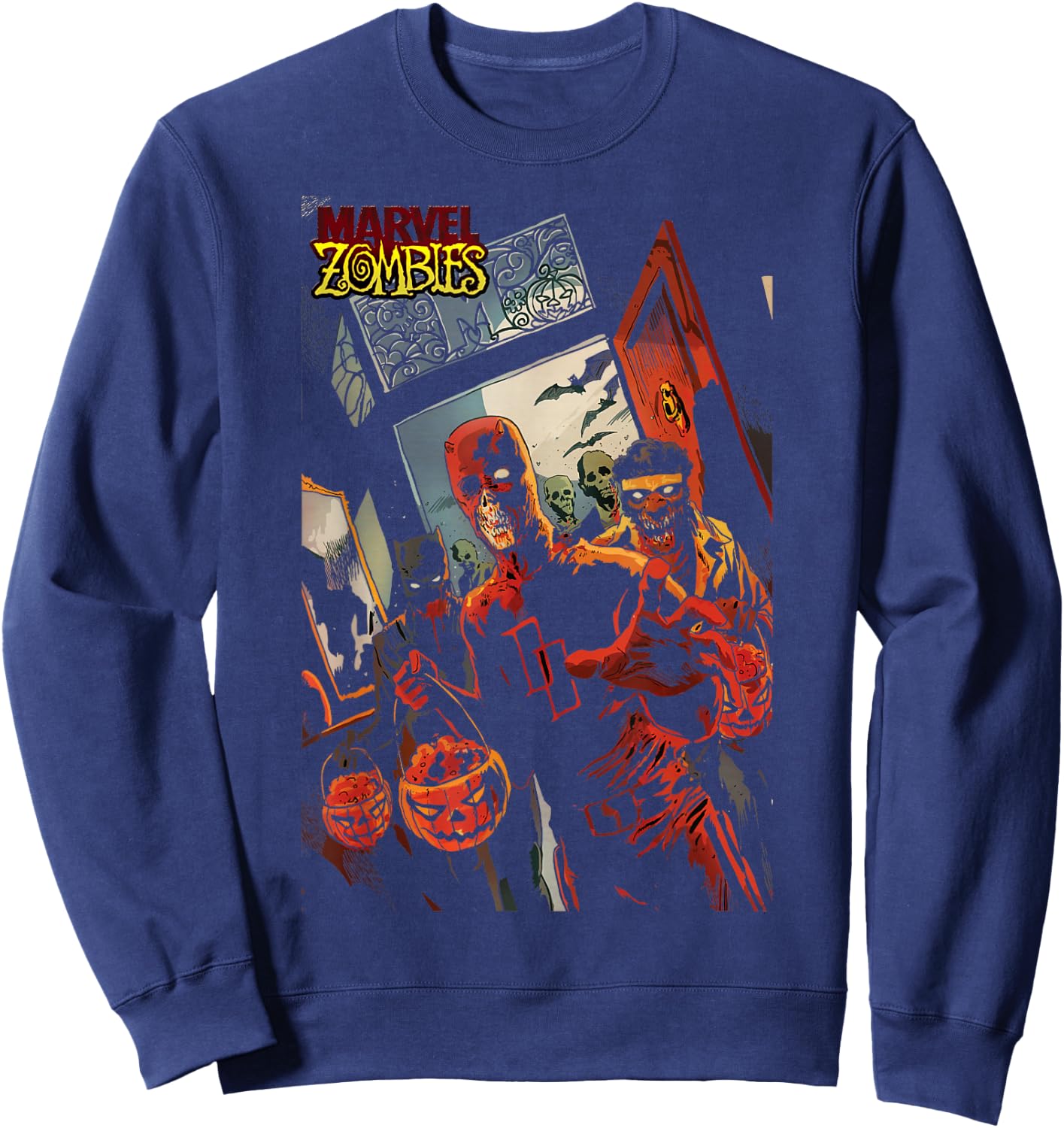 Marvel Zombies Daredevil Zombie Poster Halloween Small Sweatshirt - Sweatshirt | Navy