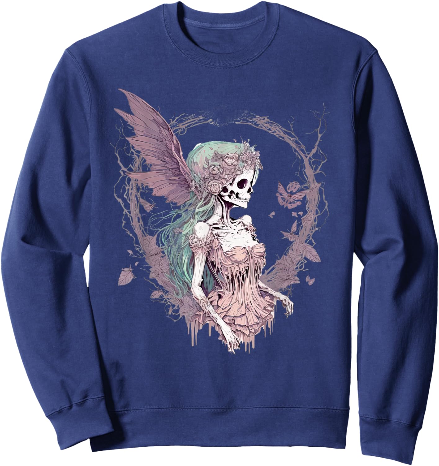 Goth Fairycore Aesthetic Gothic Fairy Aesthetic Sweatshirt - Sweatshirt | Navy