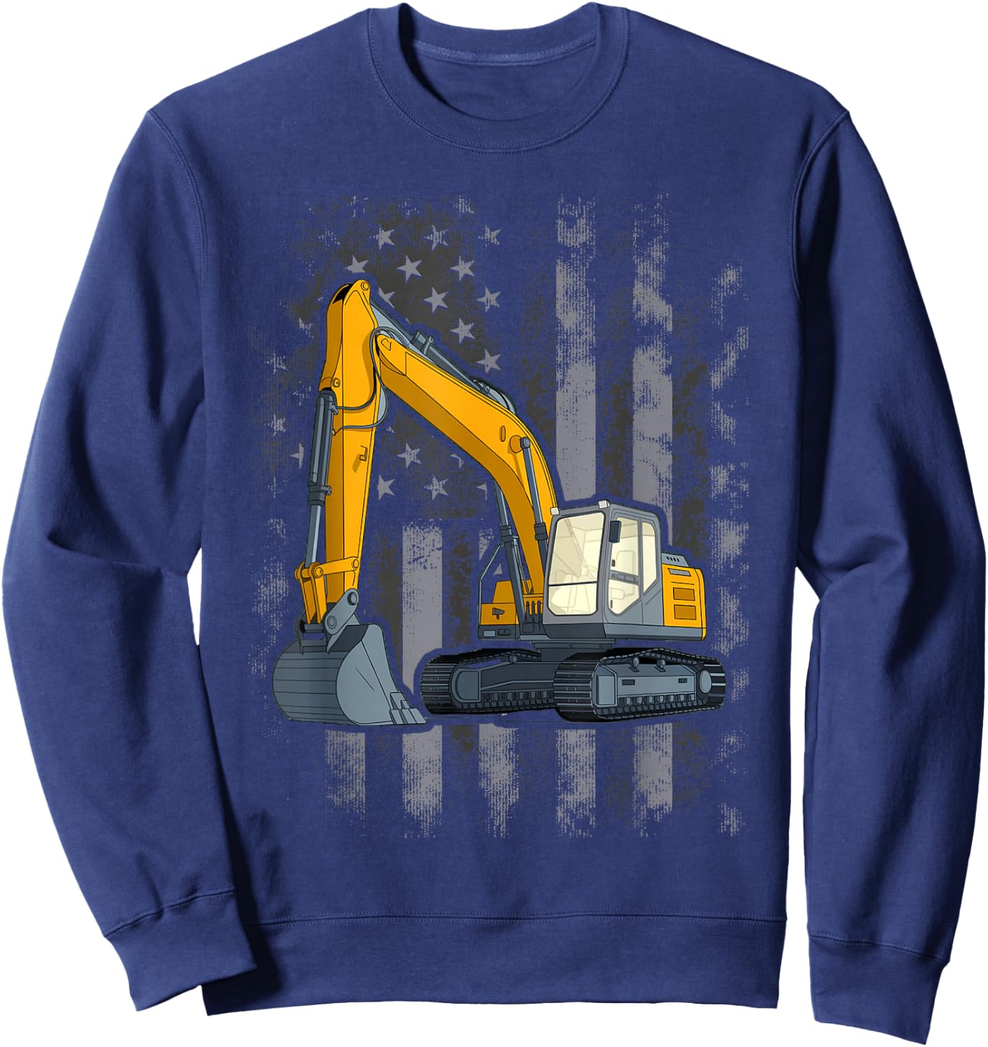 Heavy Equipment Operator Design On Back Of Clothing Sweatshirt - Sweatshirt | Navy