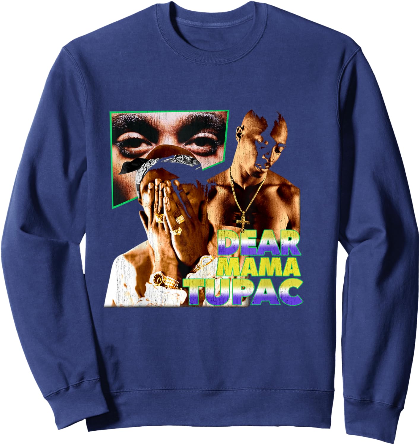 Official Tupac Dear Mama Photos Sweatshirt - Sweatshirt | Navy