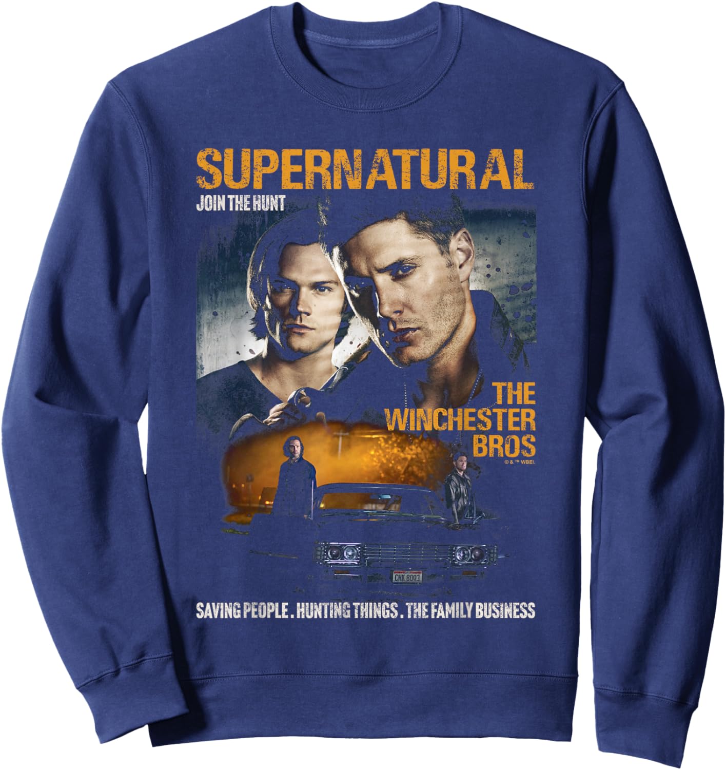 Supernatural Sam and Dean Poster Sweatshirt - Sweatshirt | Navy