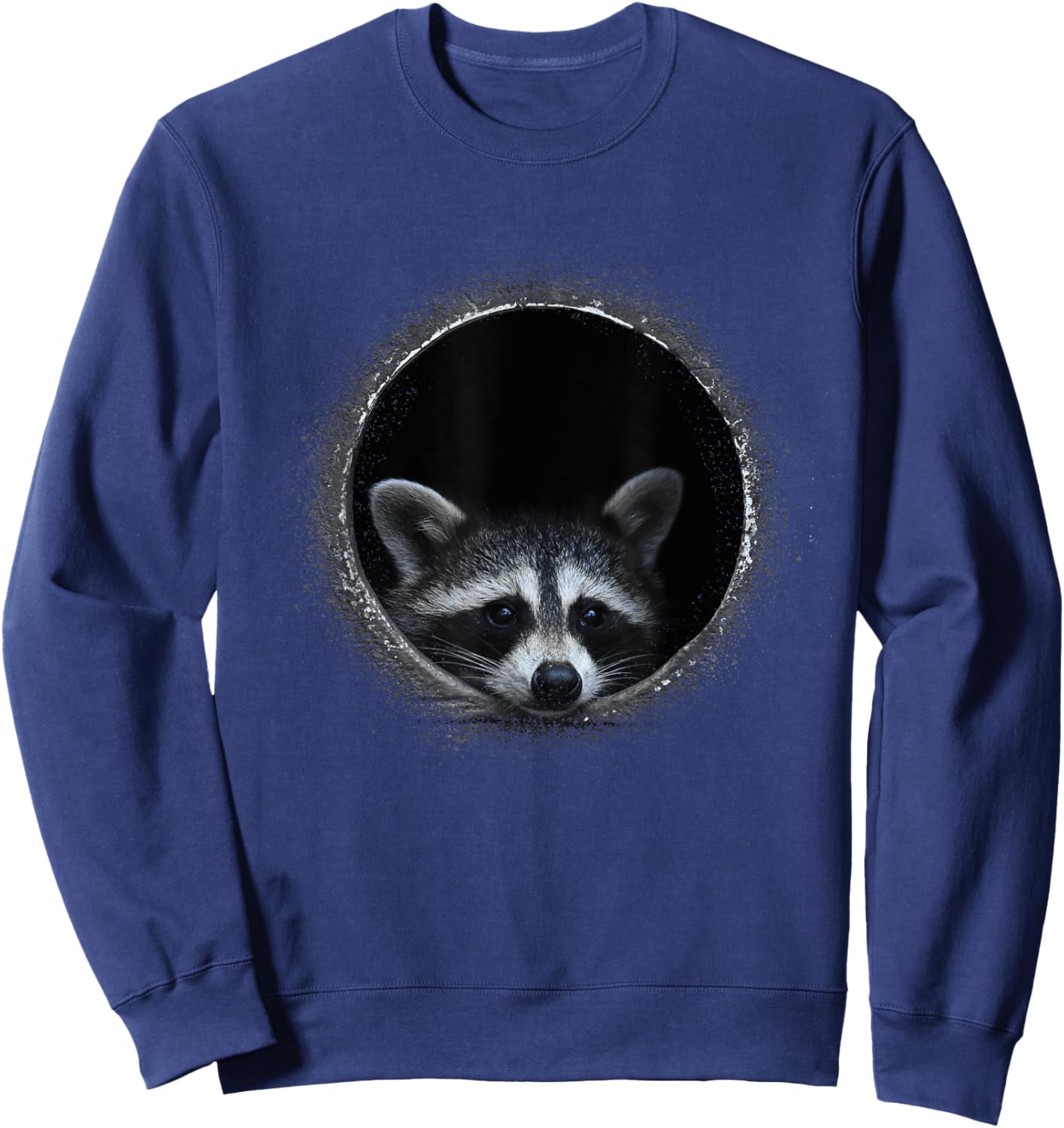 Pedro Raccoon Meme Funny Animal Raccoon Face Trash Panda Sweatshirt - Sweatshirt | Navy