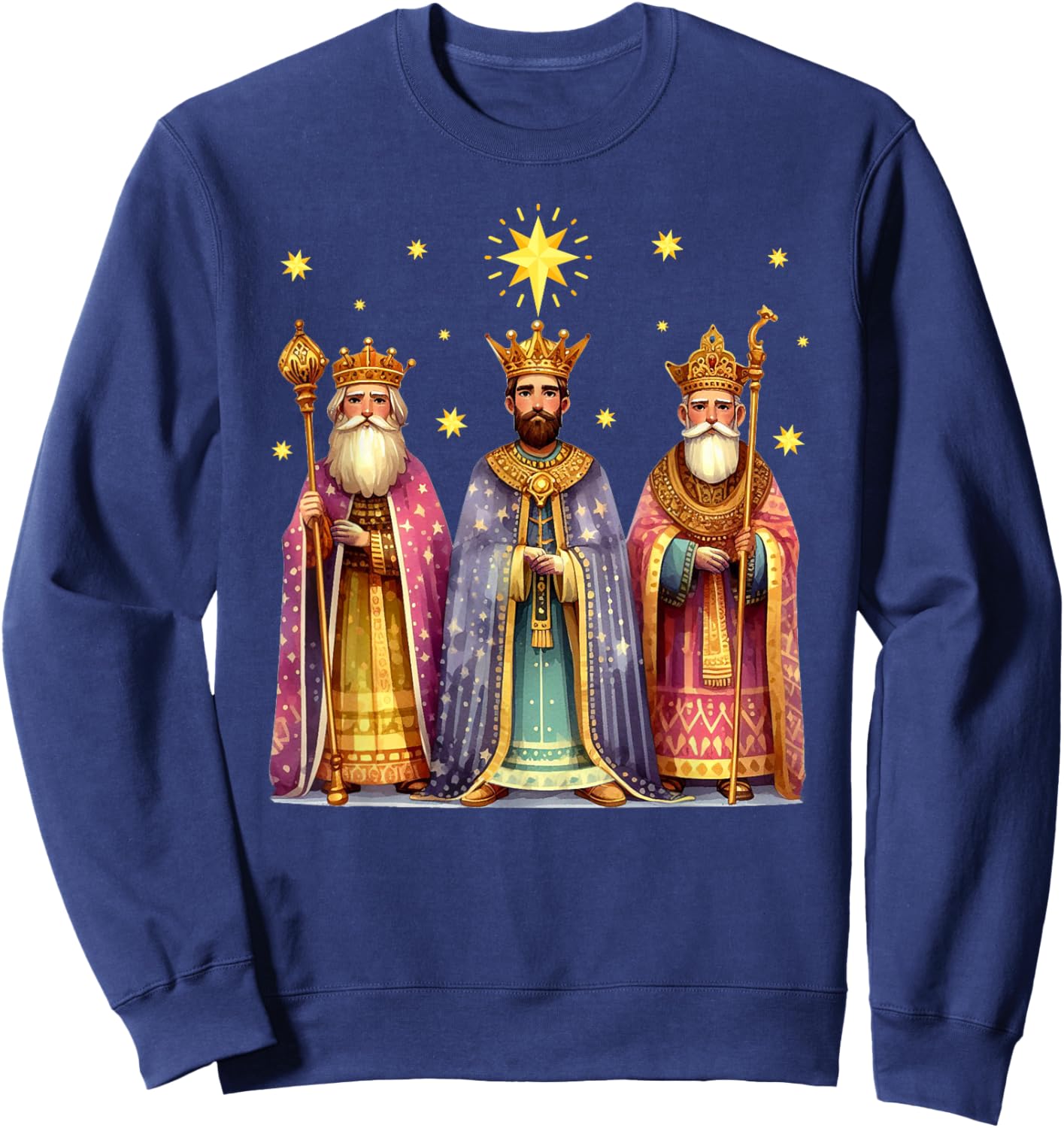 Feliz Dia De Reyes Epiphany Three Kings Day Los Reyes Magos Sweatshirt - Sweatshirt | Navy