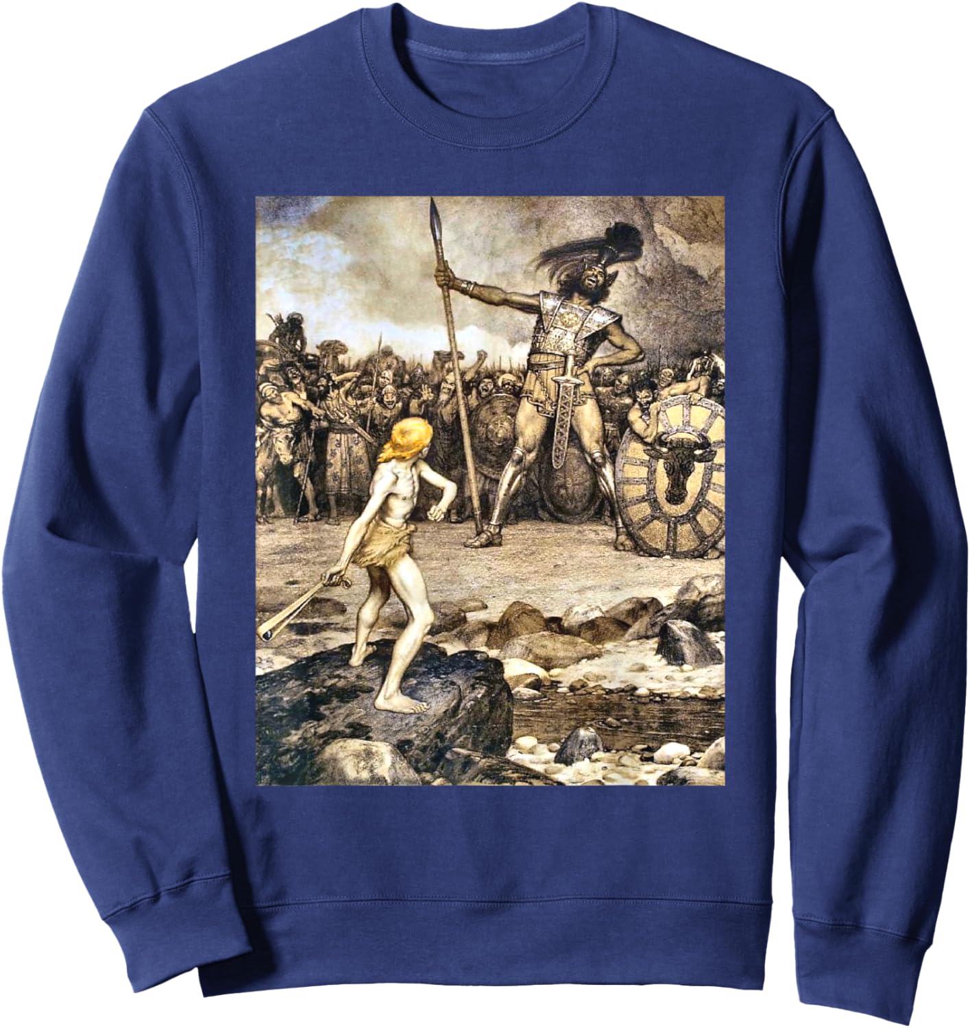 David And Goliath , Small, Black Sweatshirt - Sweatshirt | Navy