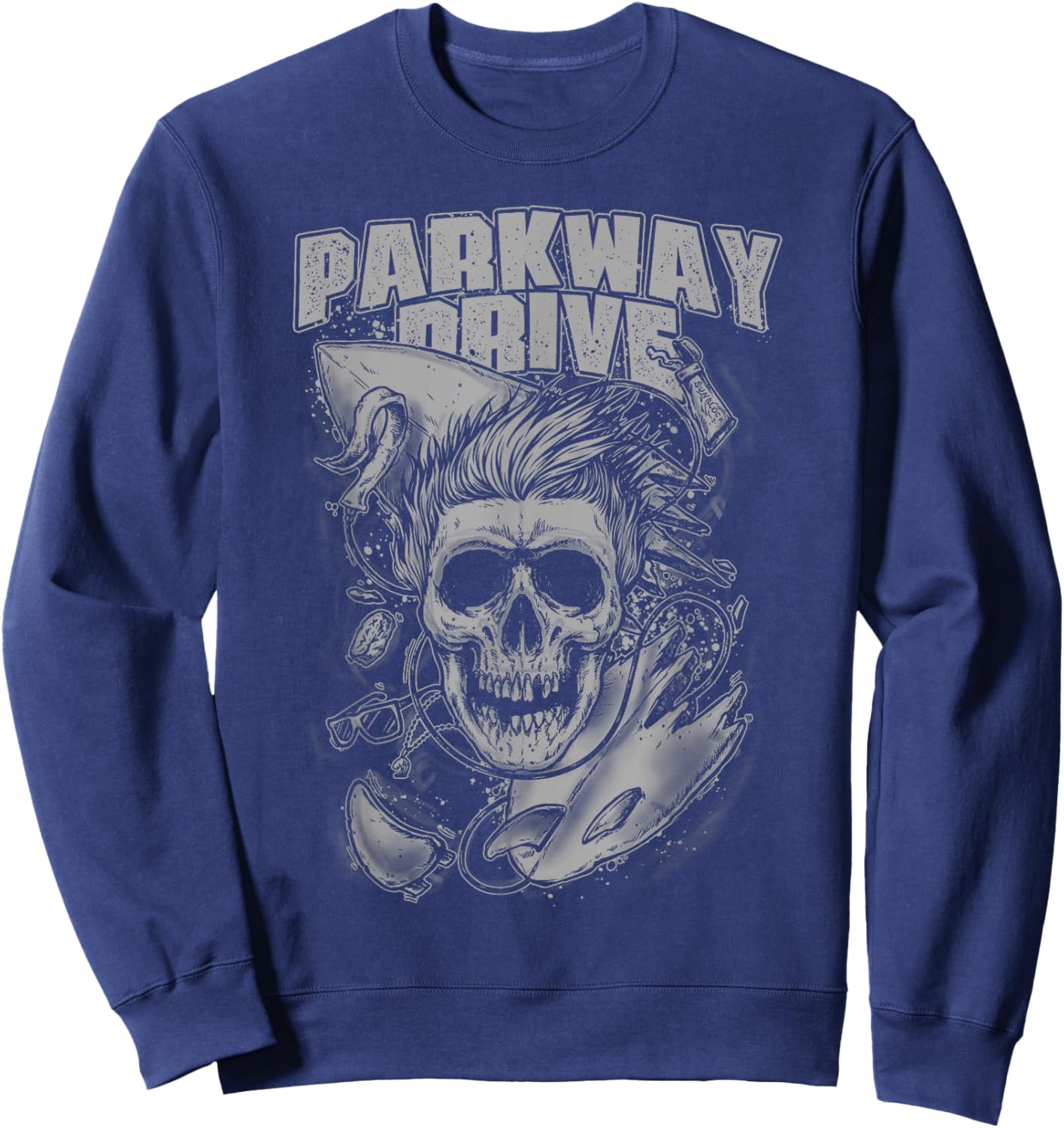 Parkway Drive – Offizieller Merchandise-Artikel – Surfer Skull – Schwarz Sweatshirt - Sweatshirt | Navy