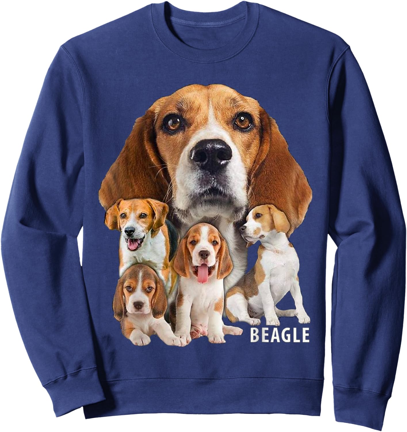 I Love My Beagle Shirt Dog Themed Funny Beagle Lover T Shirt Men Women Kids Sweatshirt - Sweatshirt | Navy