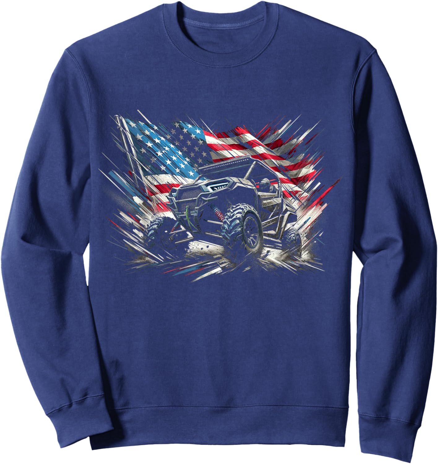 SXS UTV American flag outdoors Sweatshirt - Sweatshirt | Navy