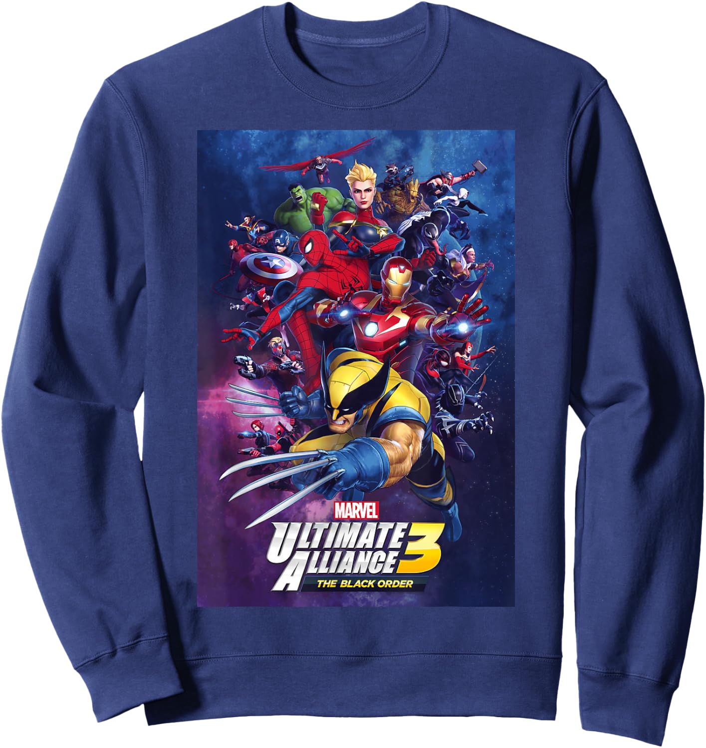 MARVEL ULTIMATE ALLIANCE 3: THE BLACK ORDER Poster Sweatshirt - Sweatshirt | Navy