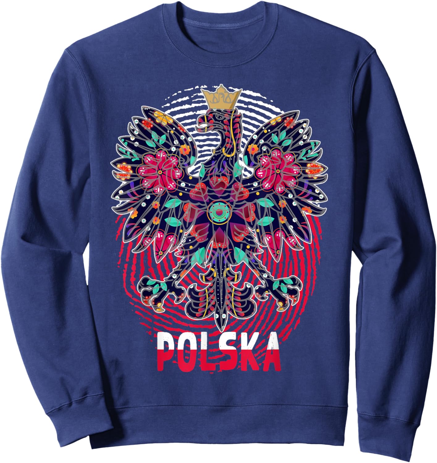 Polish Flag Outfit Ideas For Kids & Poland Polska Eagle Sweatshirt - Sweatshirt | Navy