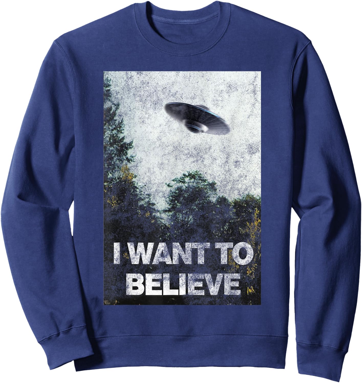 I want to believe Area 51 UFO Alien Abduction Sweatshirt - Sweatshirt | Navy