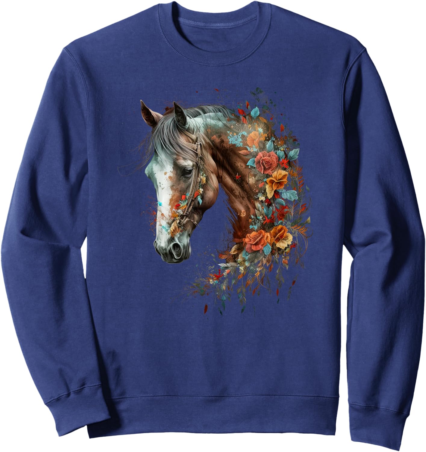 Horse Women kids Girls Riding Horse Lover Sweatshirt - Sweatshirt | Navy