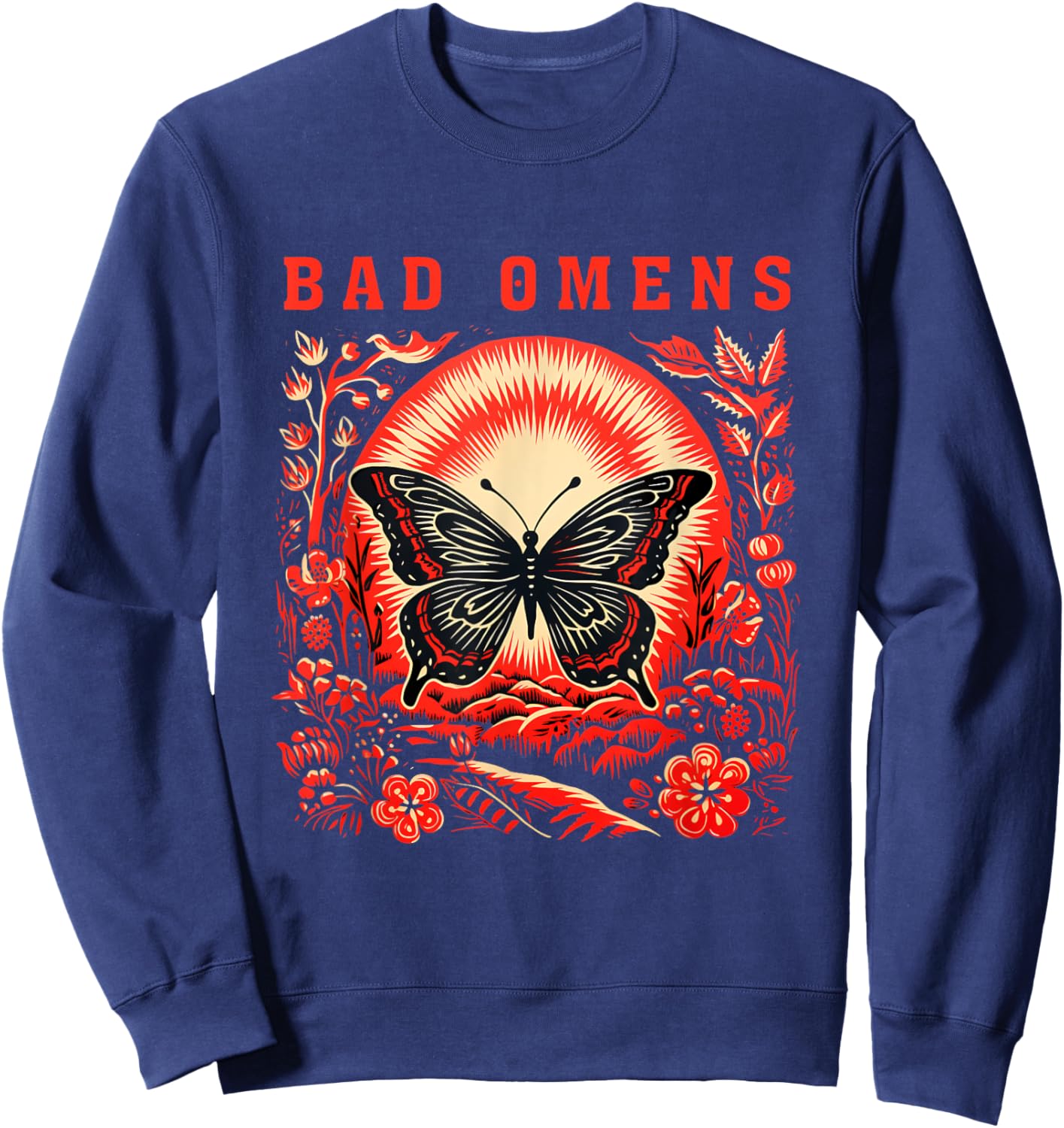 Bad Omens Moth Sweatshirt - Sweatshirt | Navy