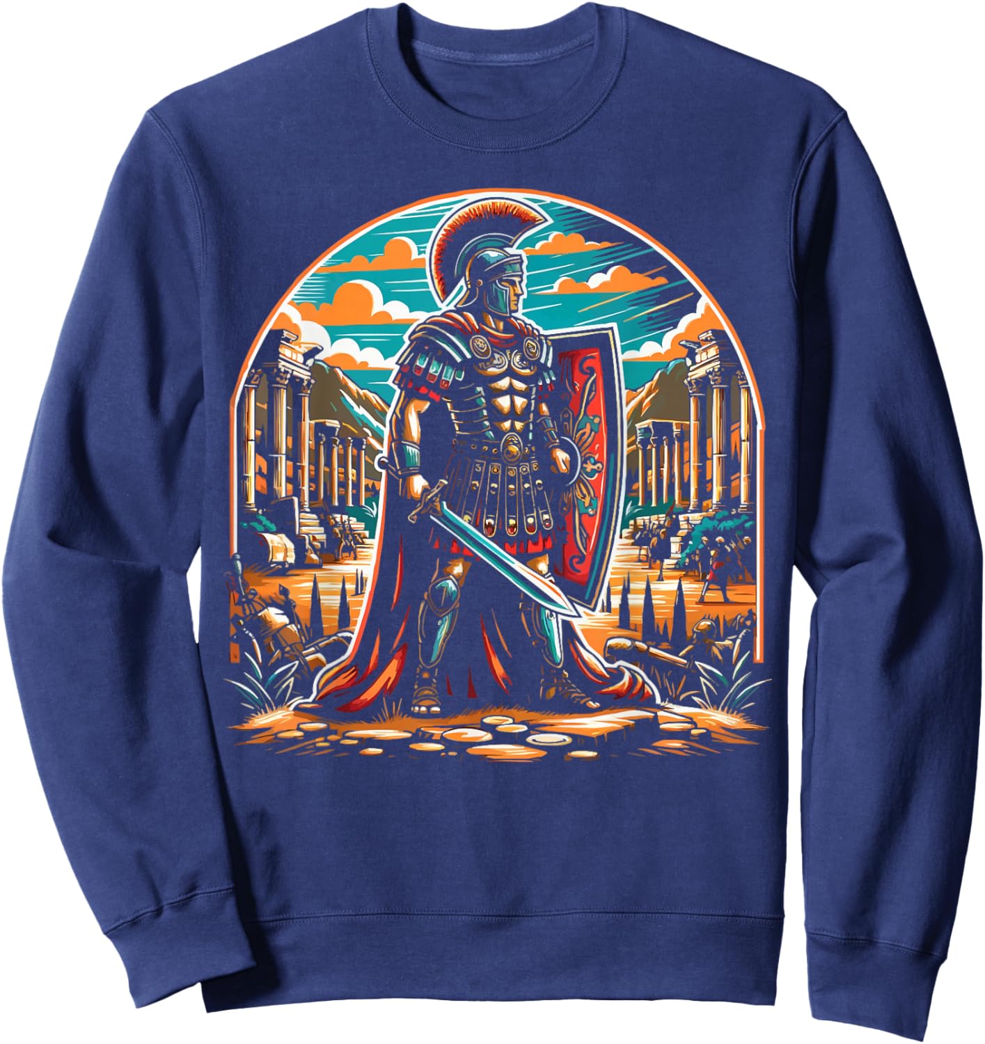 Roman Legionnaires Gladiator Ancient Rome Roman Empire Sweatshirt - Sweatshirt | Navy