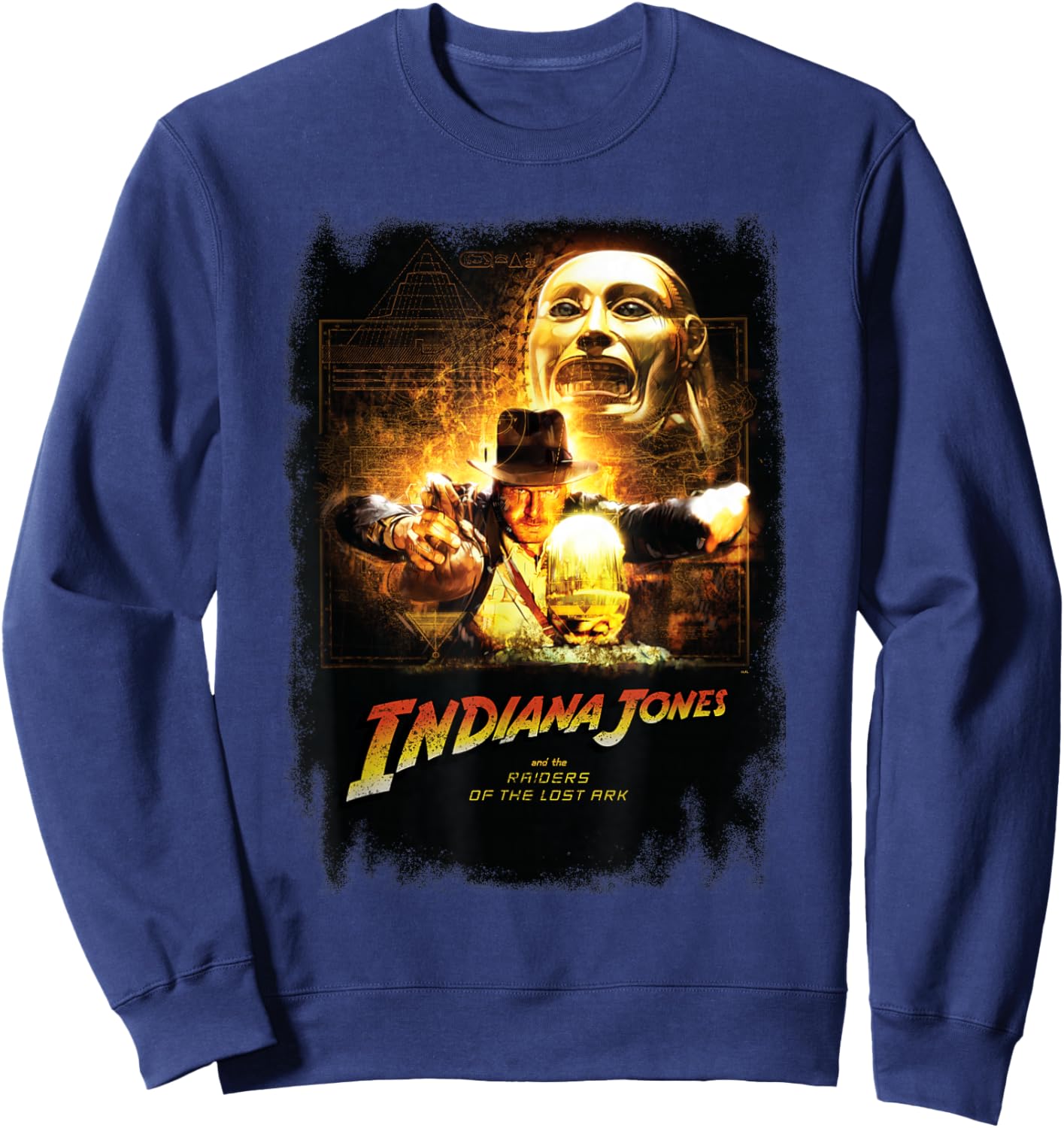 Lucasfilm Indiana Jones Raiders of The Lost Ark Idol Scene Sweatshirt - Sweatshirt | Navy