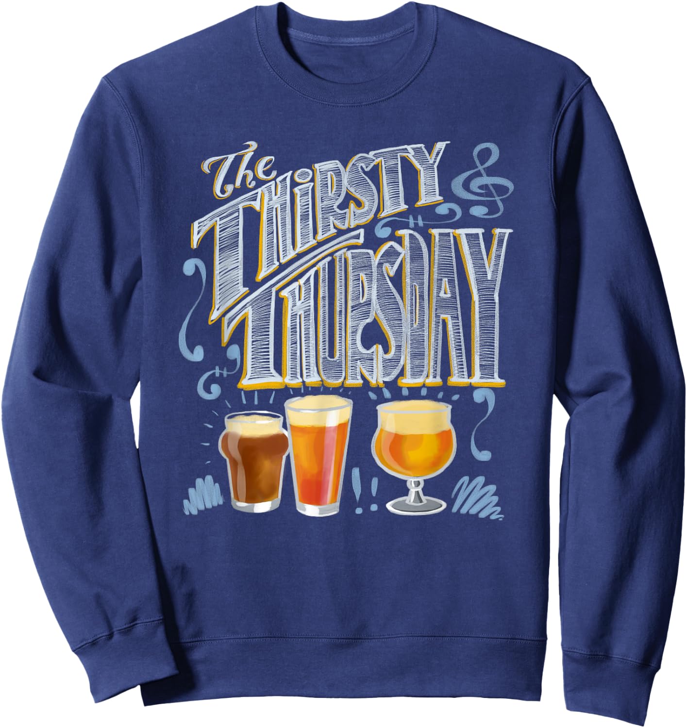 The Thirsty Thursday beer Sweatshirt - Sweatshirt | Navy