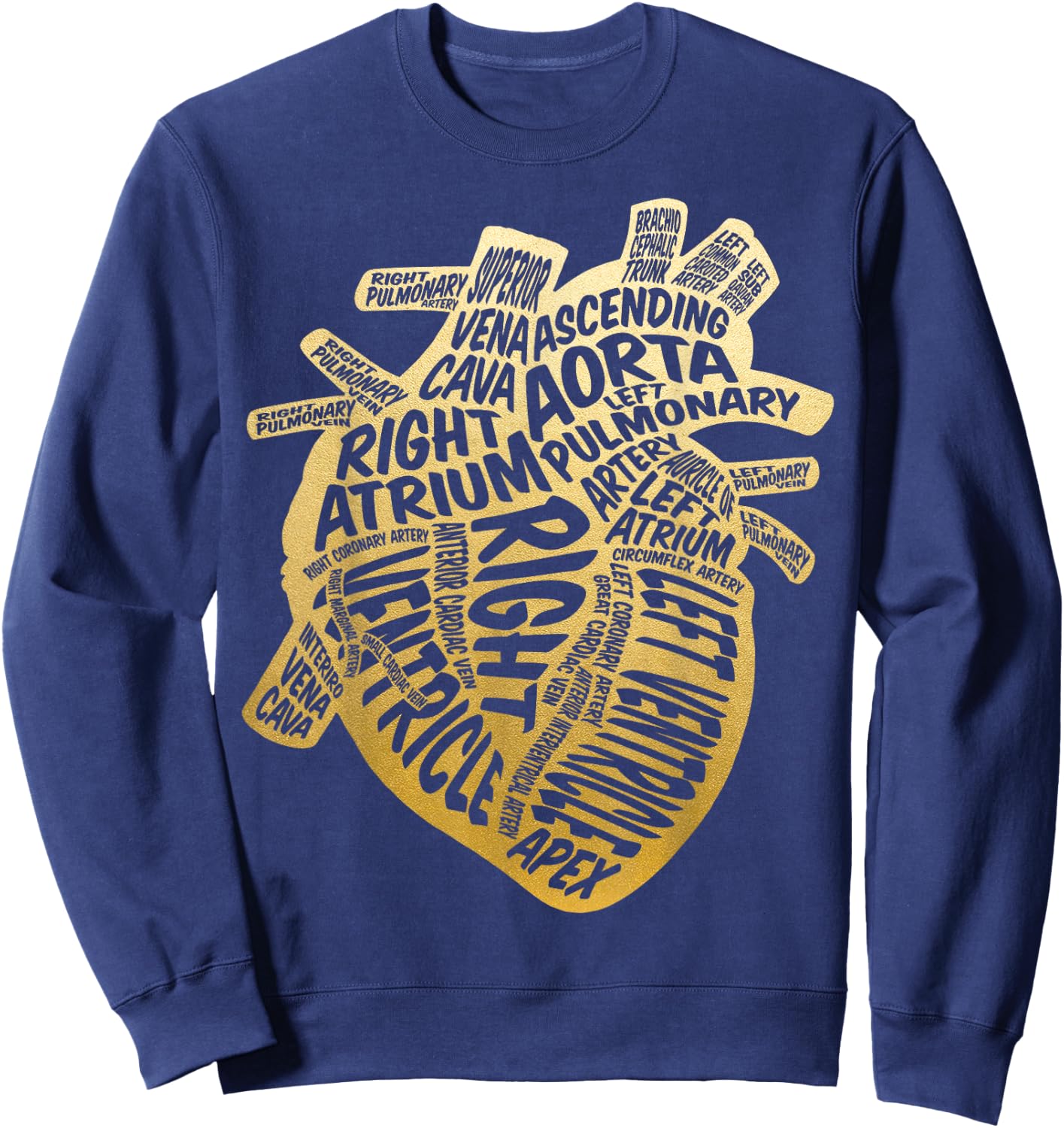 Cardiac Stethoscope Anatomical Heart Cardiac Nurse Sweatshirt - Sweatshirt | Navy