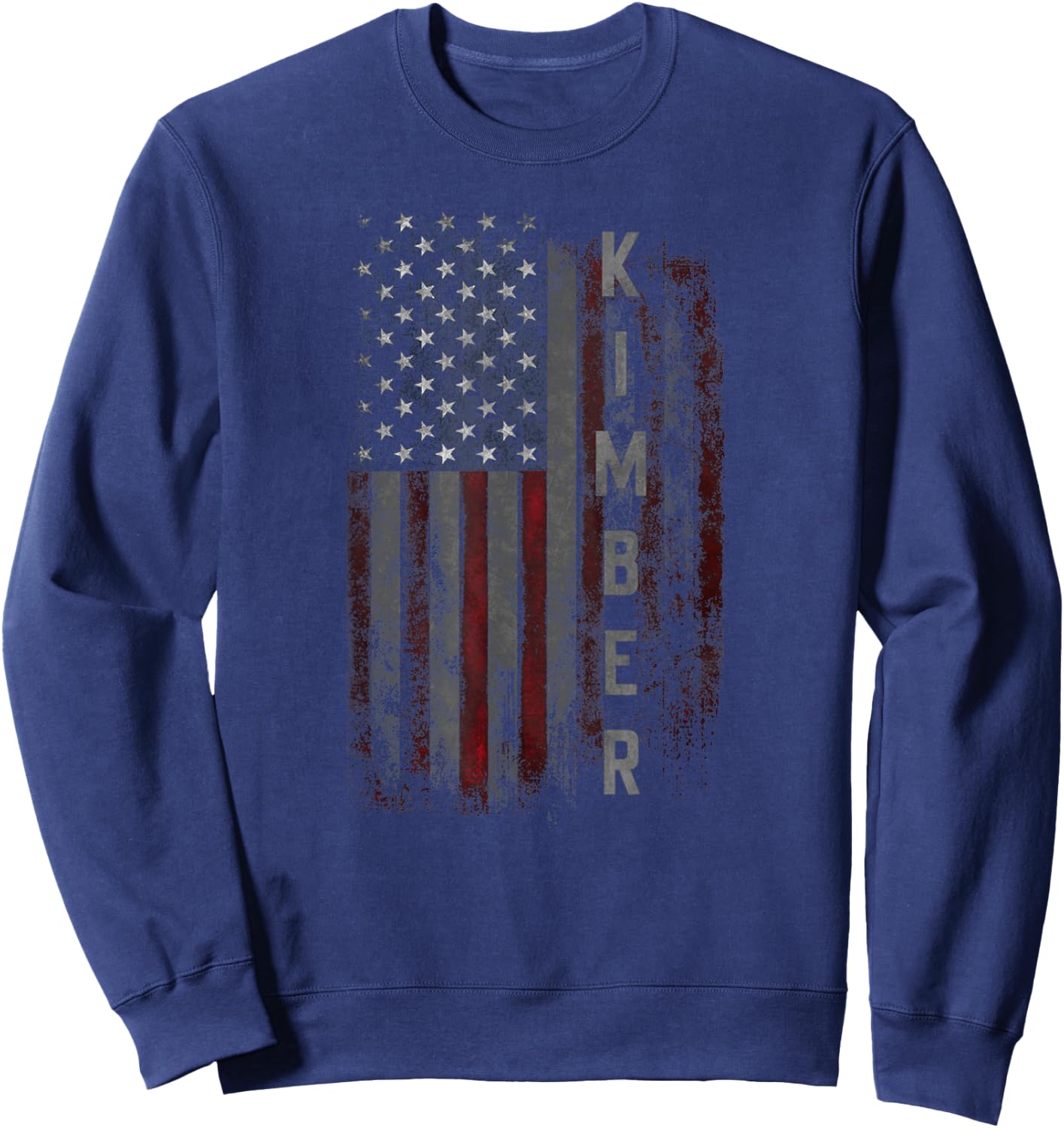 Kimber Family American Flag Gift Sweatshirt - Sweatshirt | Navy
