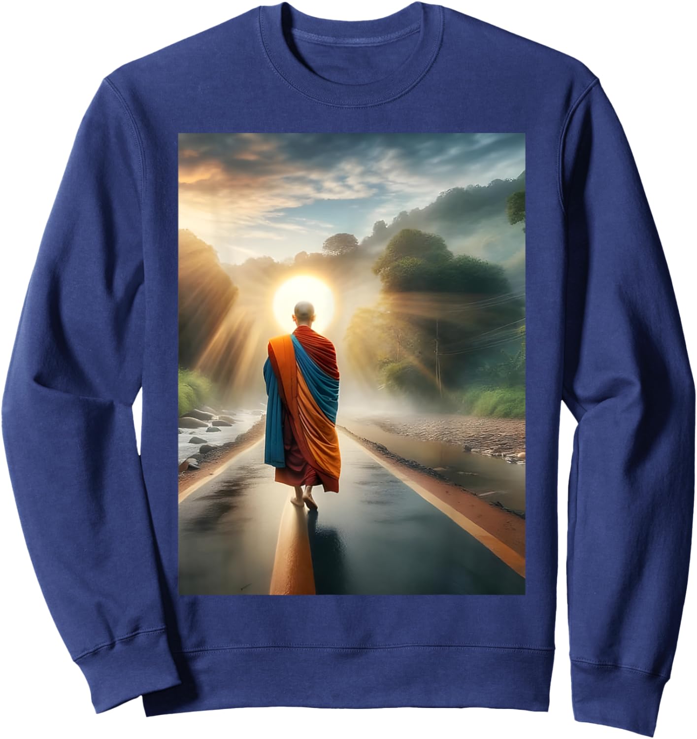 Thich Minh Tue Buddha Vietnam Sweatshirt - Sweatshirt | Navy