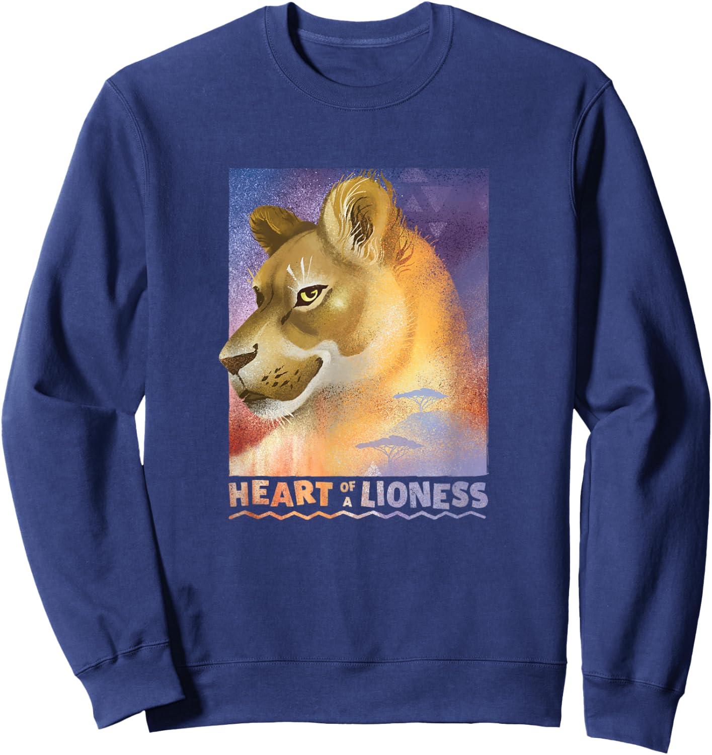 Disney Lion King Nala Lioness Airbrush Live Action Sweatshirt - Sweatshirt | Navy