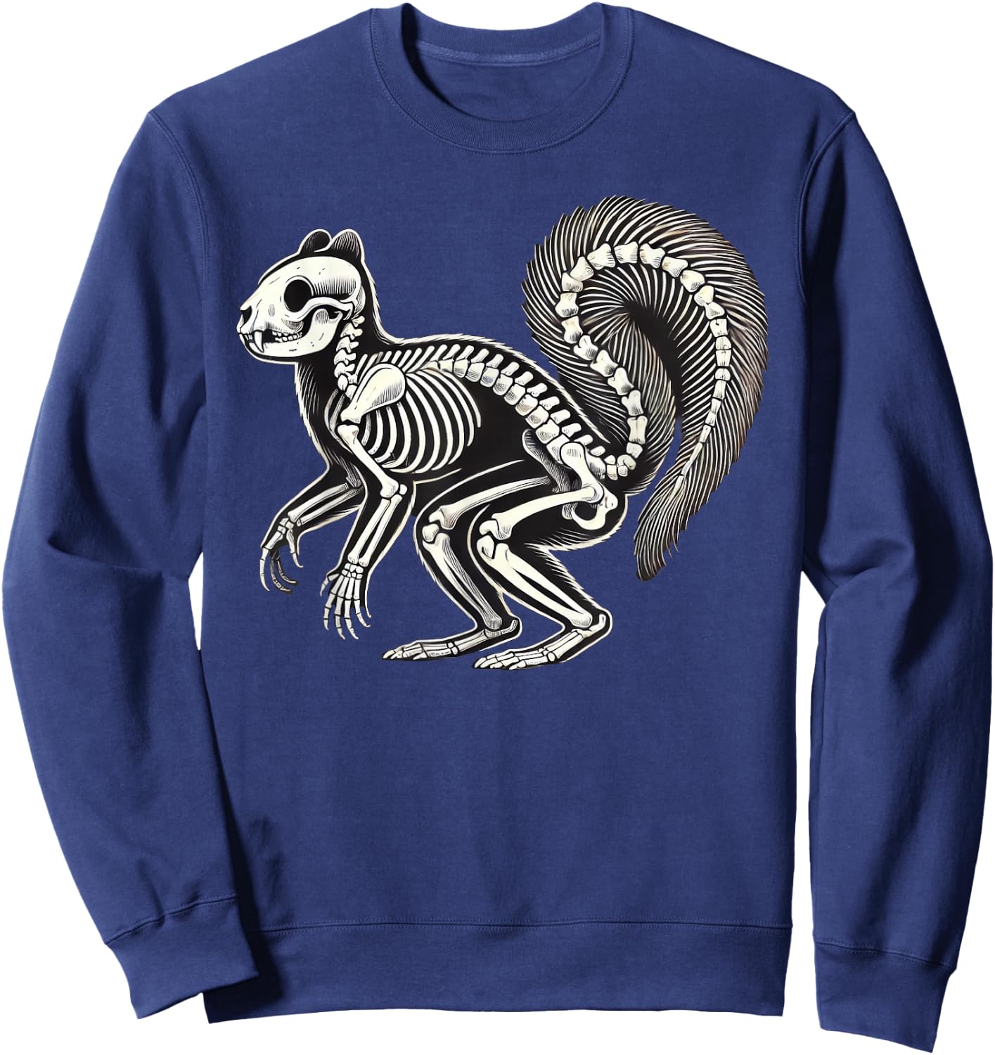 Squirrel Skeleton Halloween Sweatshirt - Sweatshirt | Navy