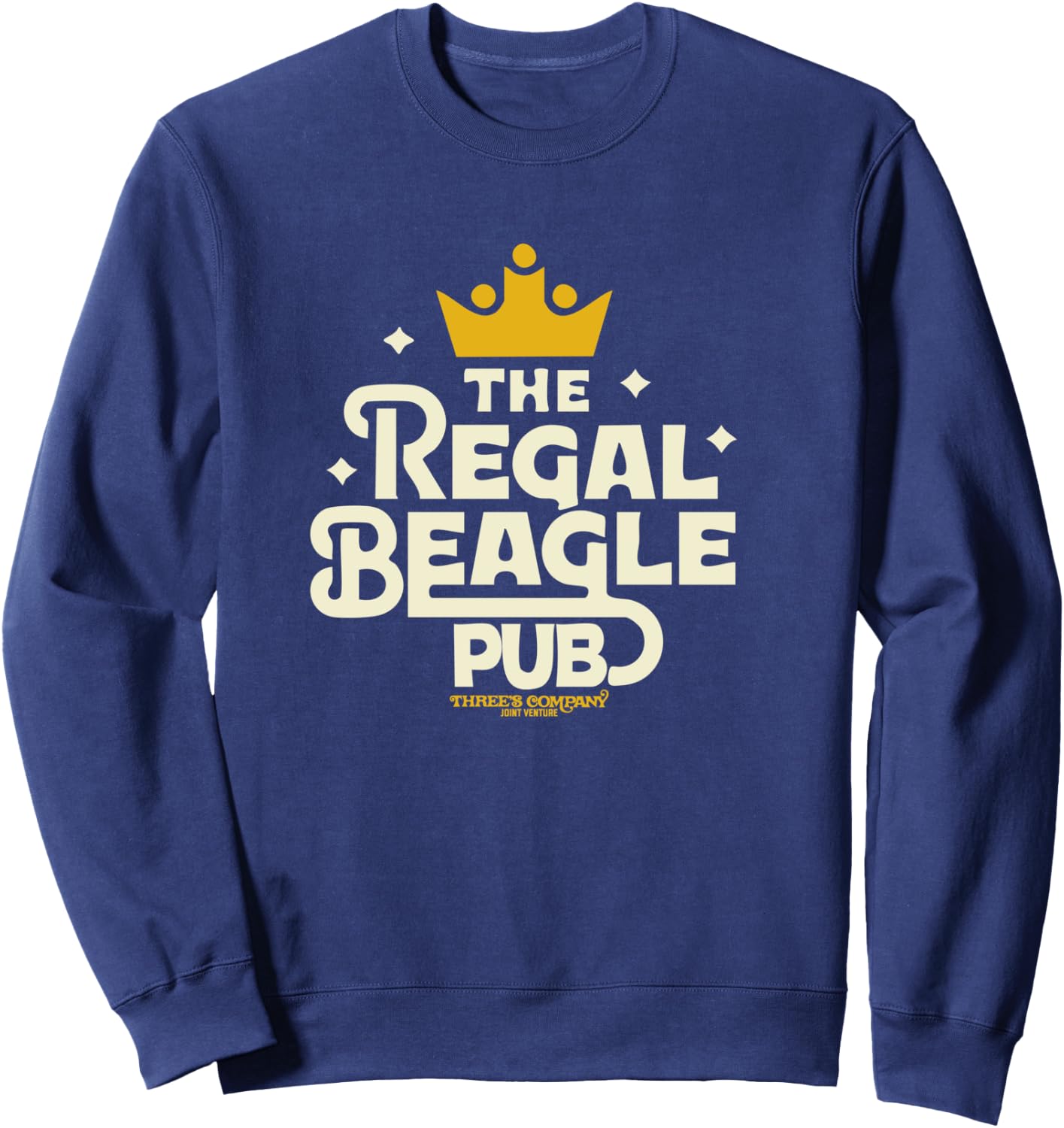 Officially Licensed Regal Beagle Pub Three's Company Logo Sweatshirt - Sweatshirt | Navy
