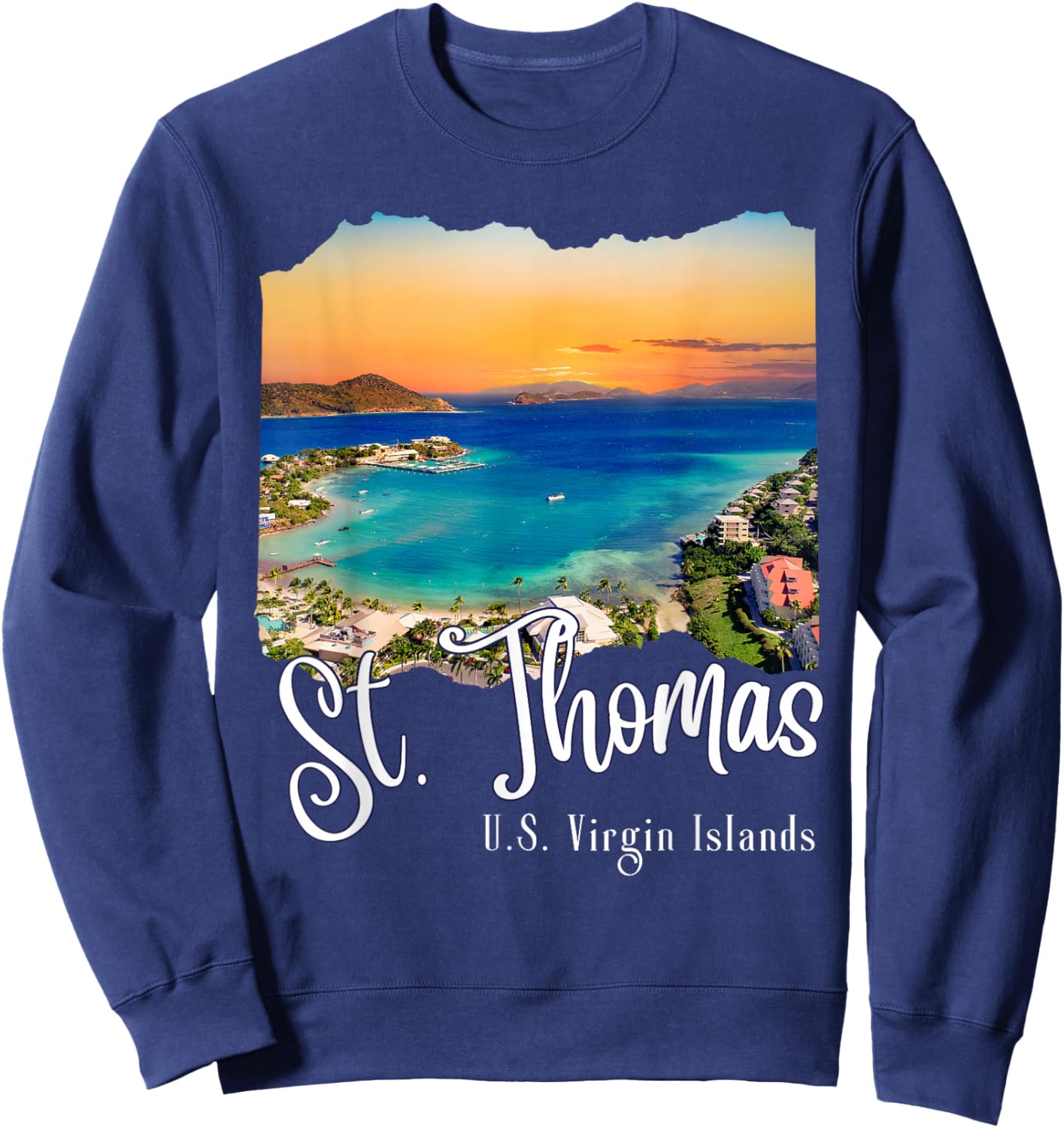 St. Thomas U.S. Virgin Islands Vacation - St Thomas Sweatshirt - Sweatshirt | Navy