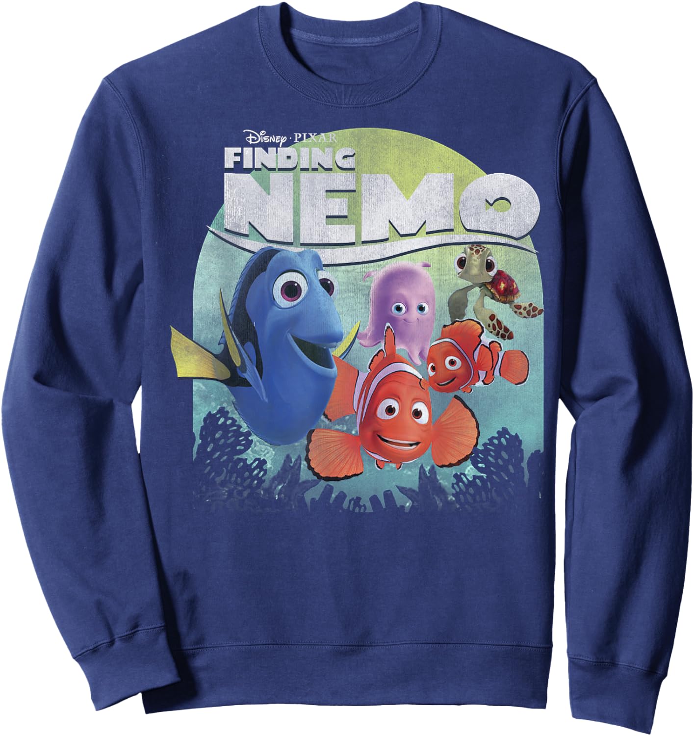 Disney Pixar Finding Nemo Group Shot Poster Graphic Small Sweatshirt - Sweatshirt | Navy