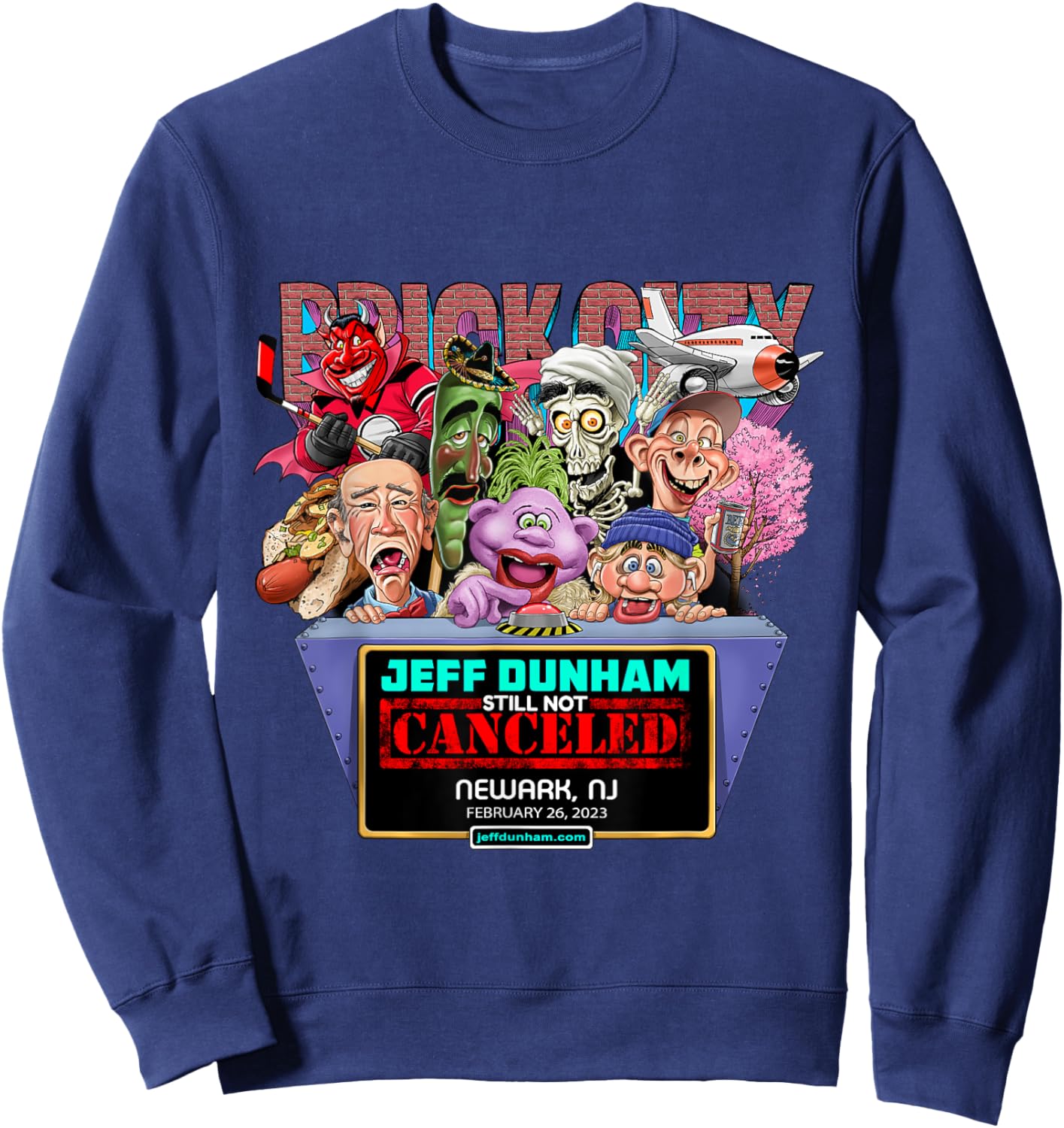 Jeff Dunham Newark, NJ (2023) Sweatshirt - Sweatshirt | Navy