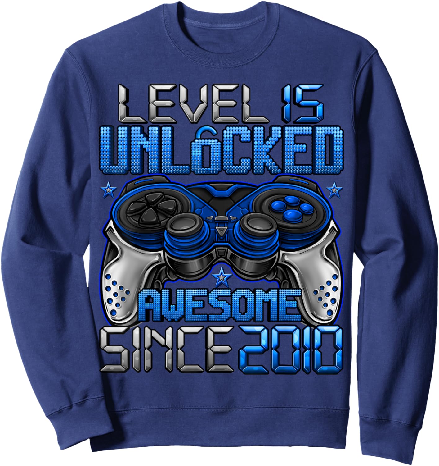 Level 15 Unlocked 15 Year Old Gifts Boys 15th Birthday Boy Sweatshirt - Sweatshirt | Navy