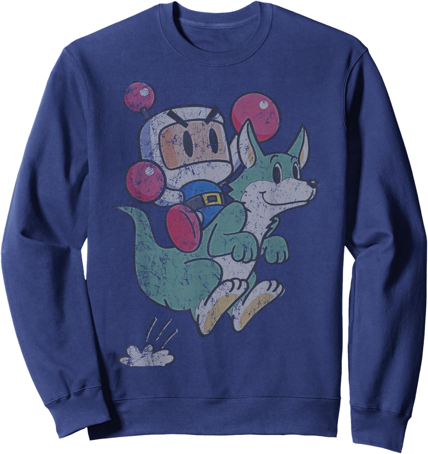 Bomberman Character Super 1993 Retro Gamer Space Classic Sweatshirt - Sweatshirt | Navy