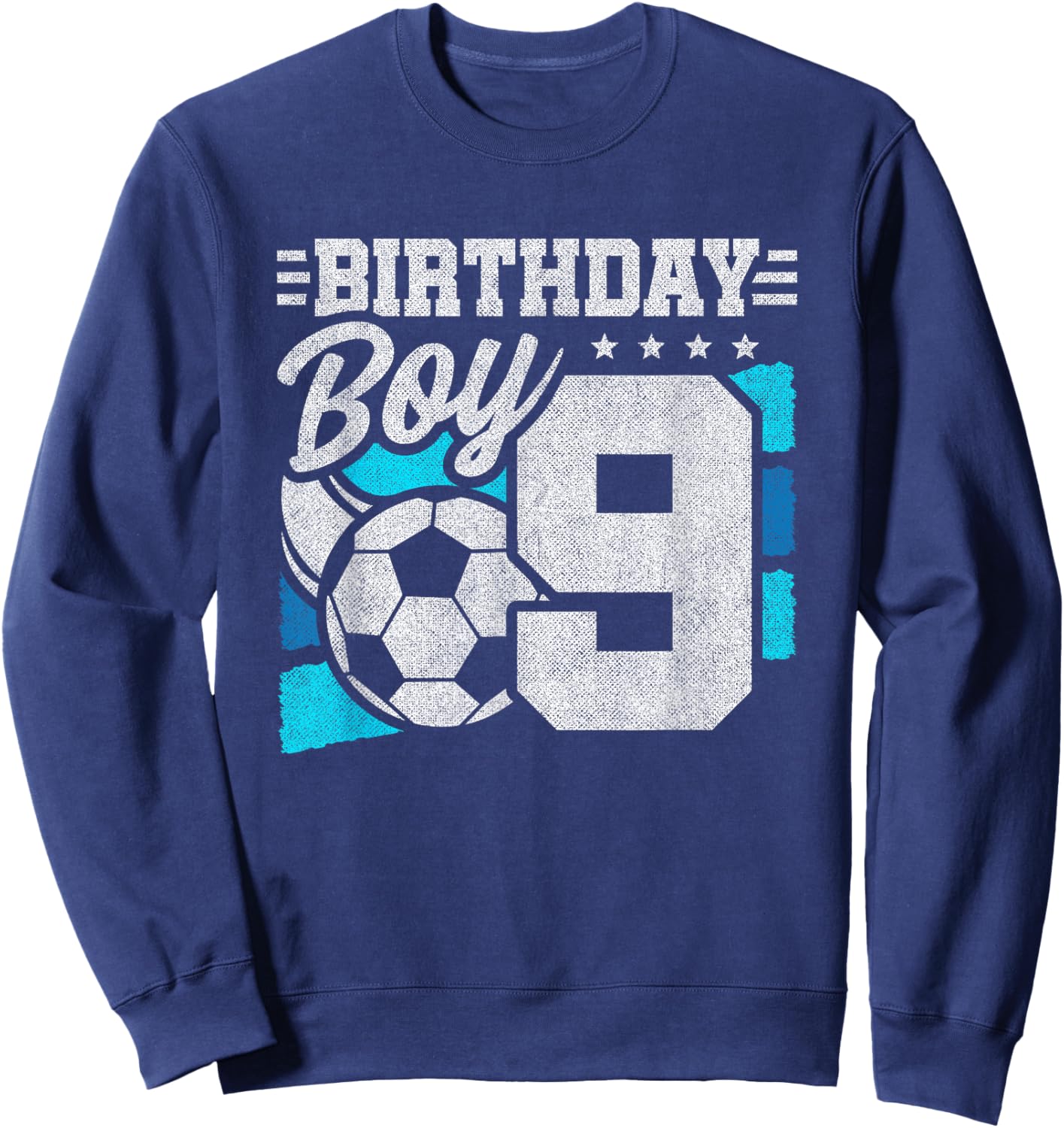 Soccer Birthday Party - 9 Year Old Boy - 9th Birthday Sweatshirt - Sweatshirt | Navy