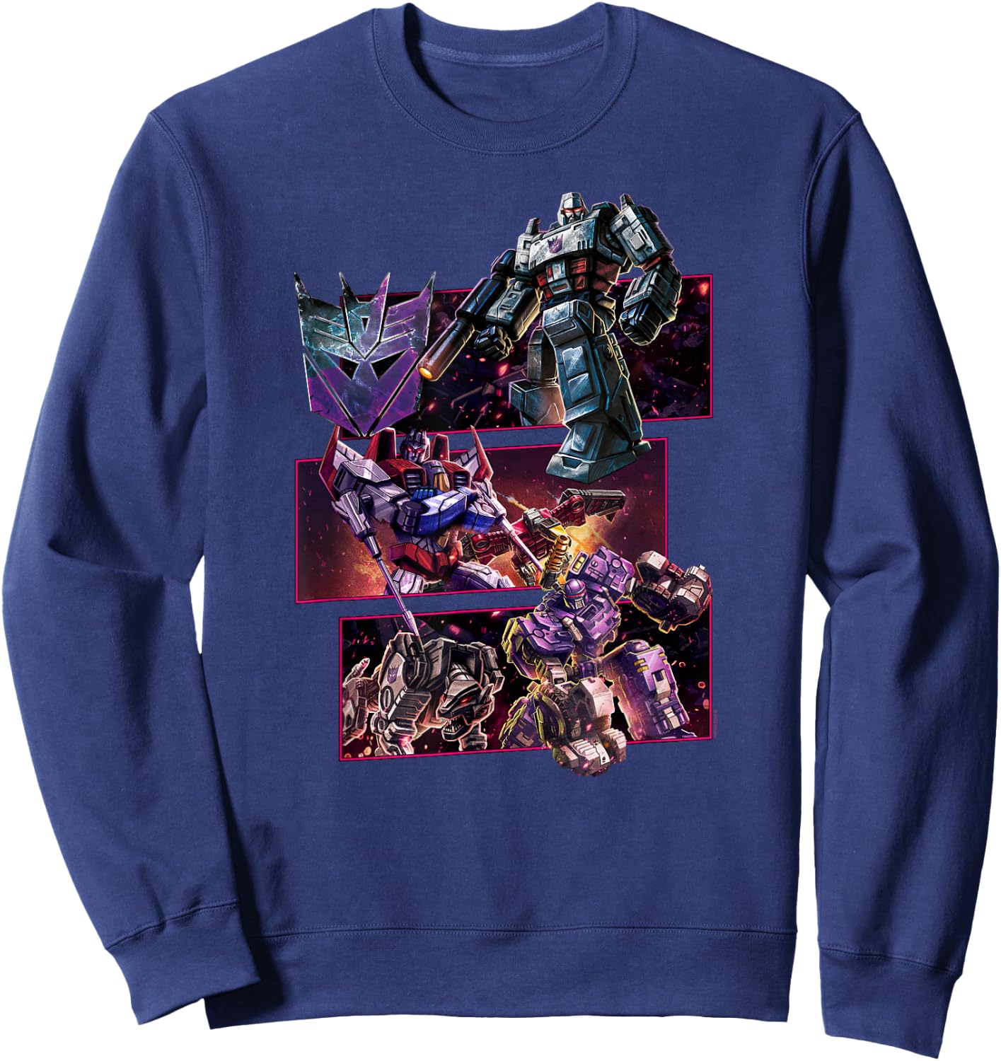 Transformers: War For Cybertron Decepticon Panels Sweatshirt - Sweatshirt | Navy