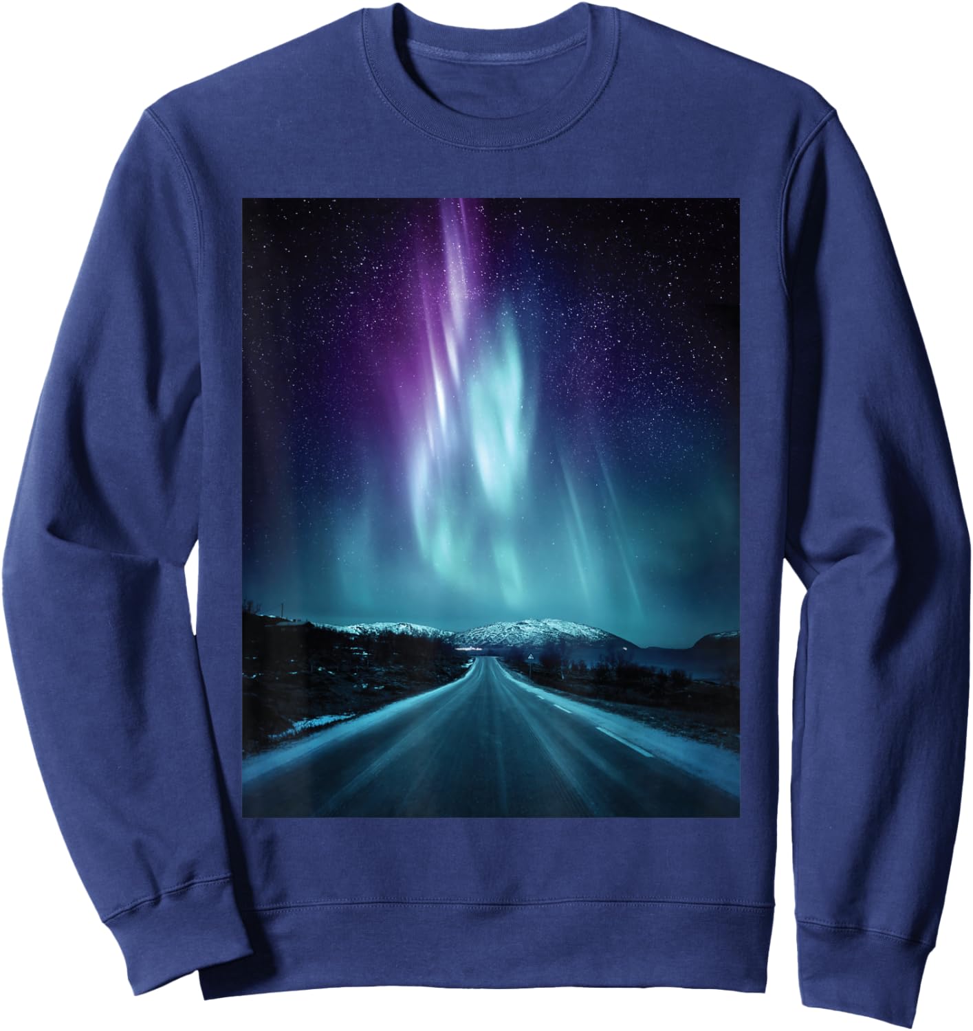 Polar Lights I Aurora Borealis Iceland Vacation Sweatshirt - Sweatshirt | Navy