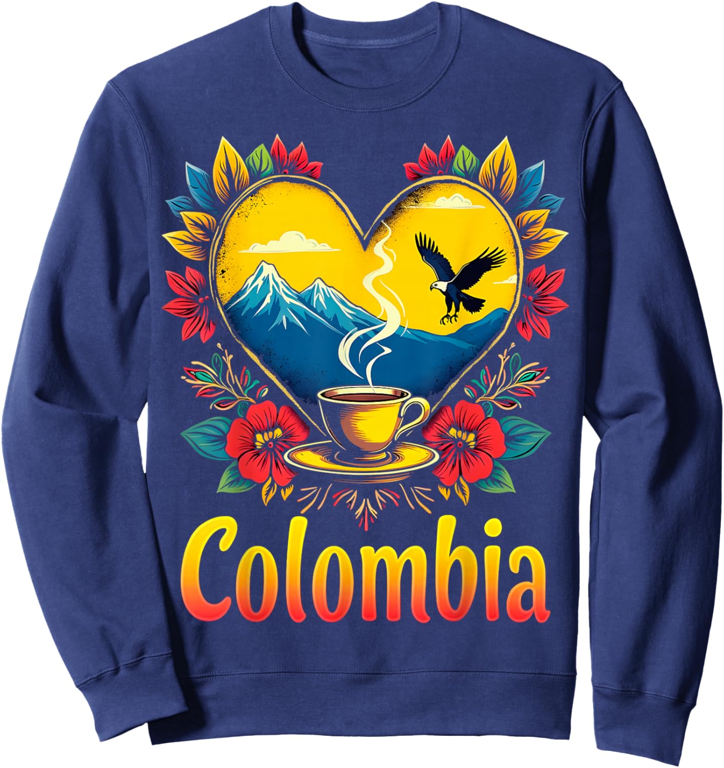 Colombia Love Heart Sweatshirt - Sweatshirt | Navy