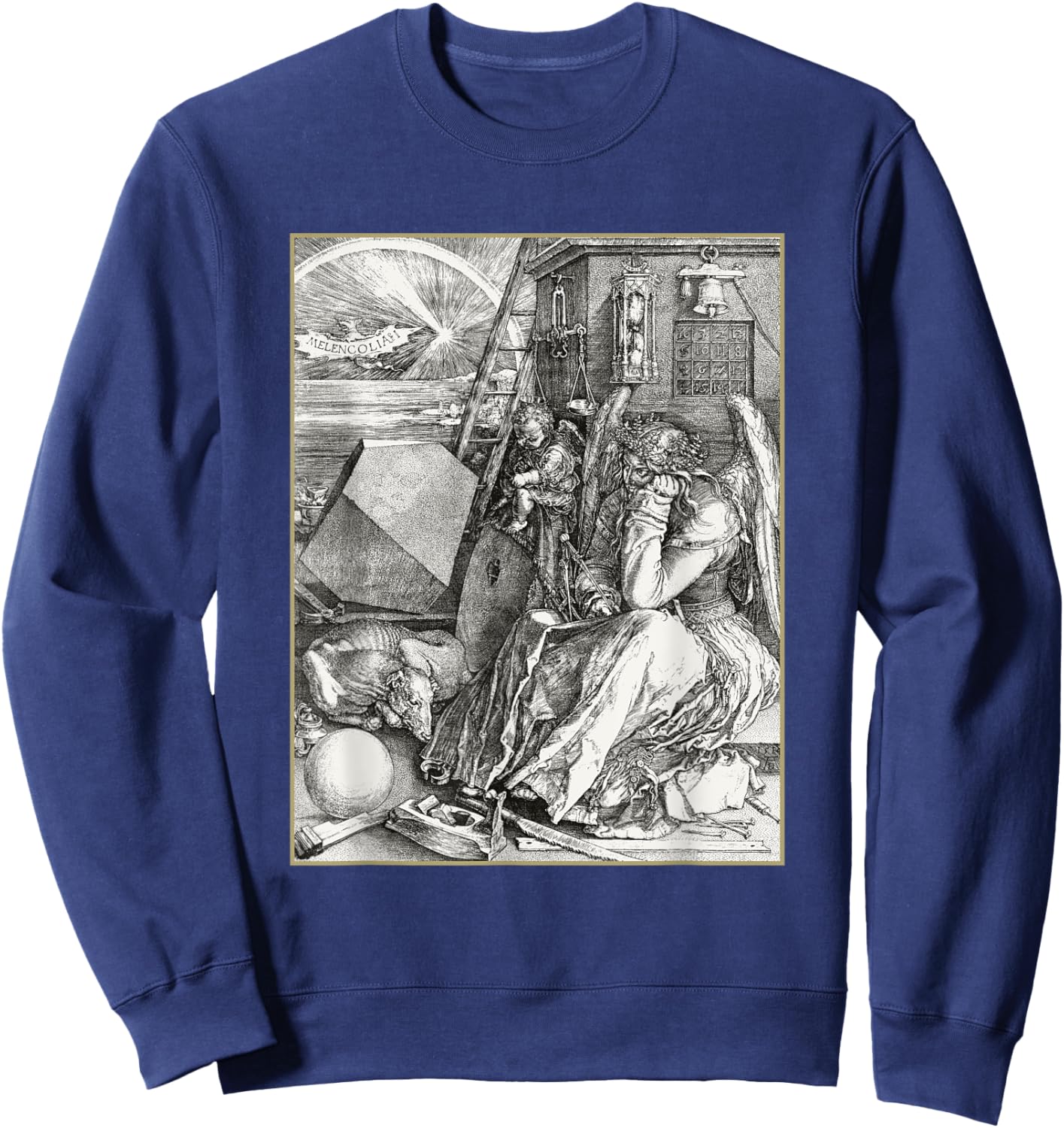 Albrecht Durer Melancolia Vintage Sweatshirt - Sweatshirt | Navy