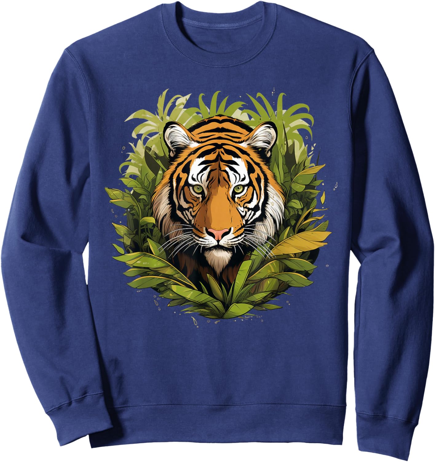 Colorful Tiger I Kids Tiger Sweatshirt - Sweatshirt | Navy