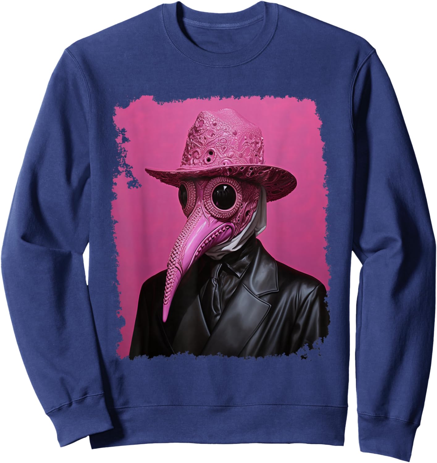 Plague Doctor Pink Sweatshirt - Sweatshirt | Navy