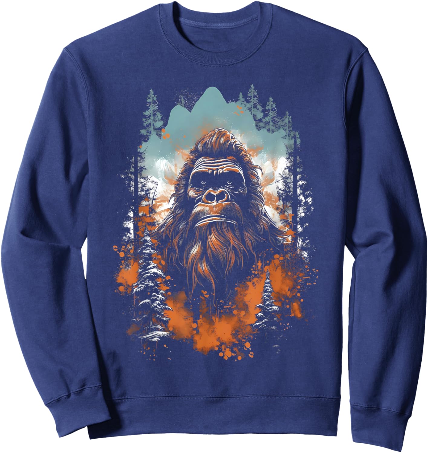 Bigfoot Sasquatch Lovers Women Kids Sweatshirt - Sweatshirt | Navy