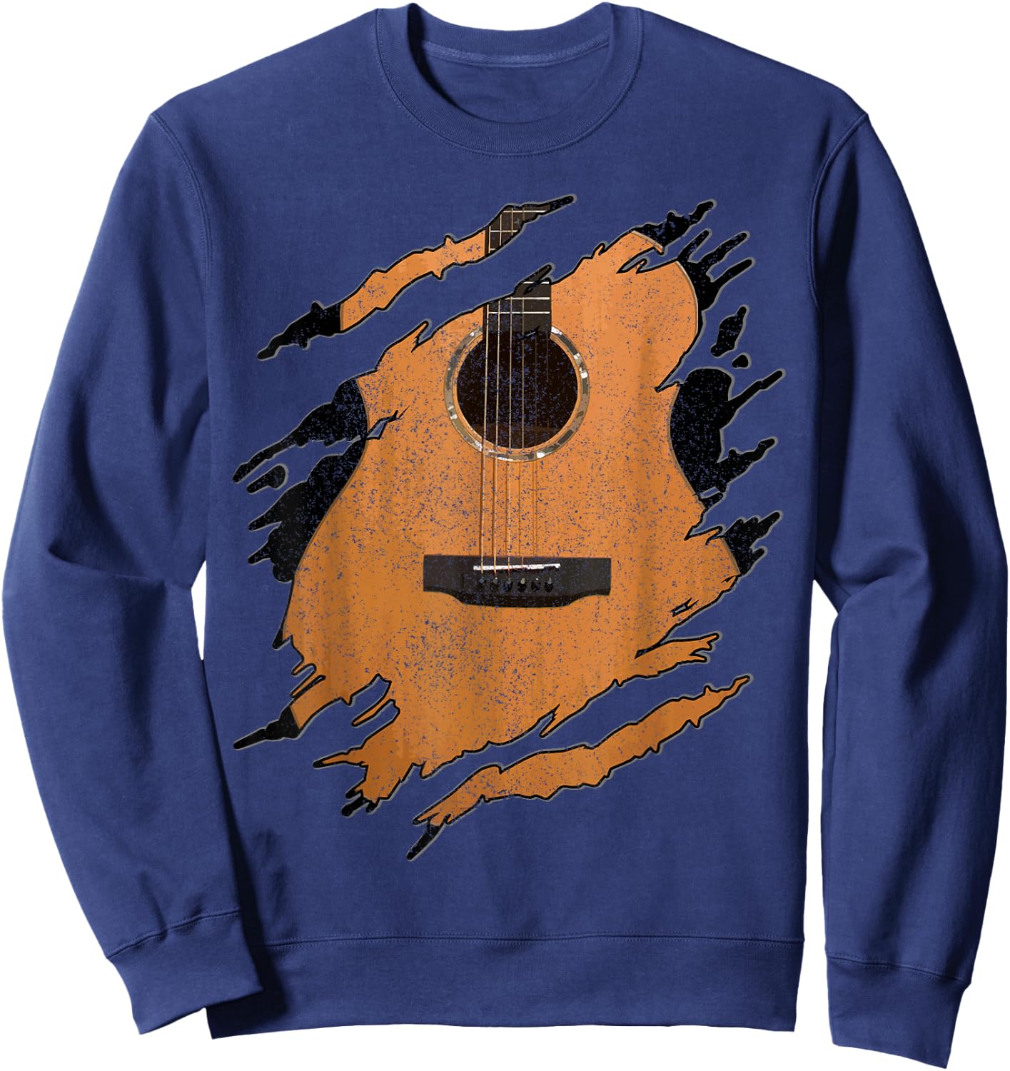 Guitar - Acoustic Music Guitarist Musician Gift Sweatshirt - Sweatshirt | Navy