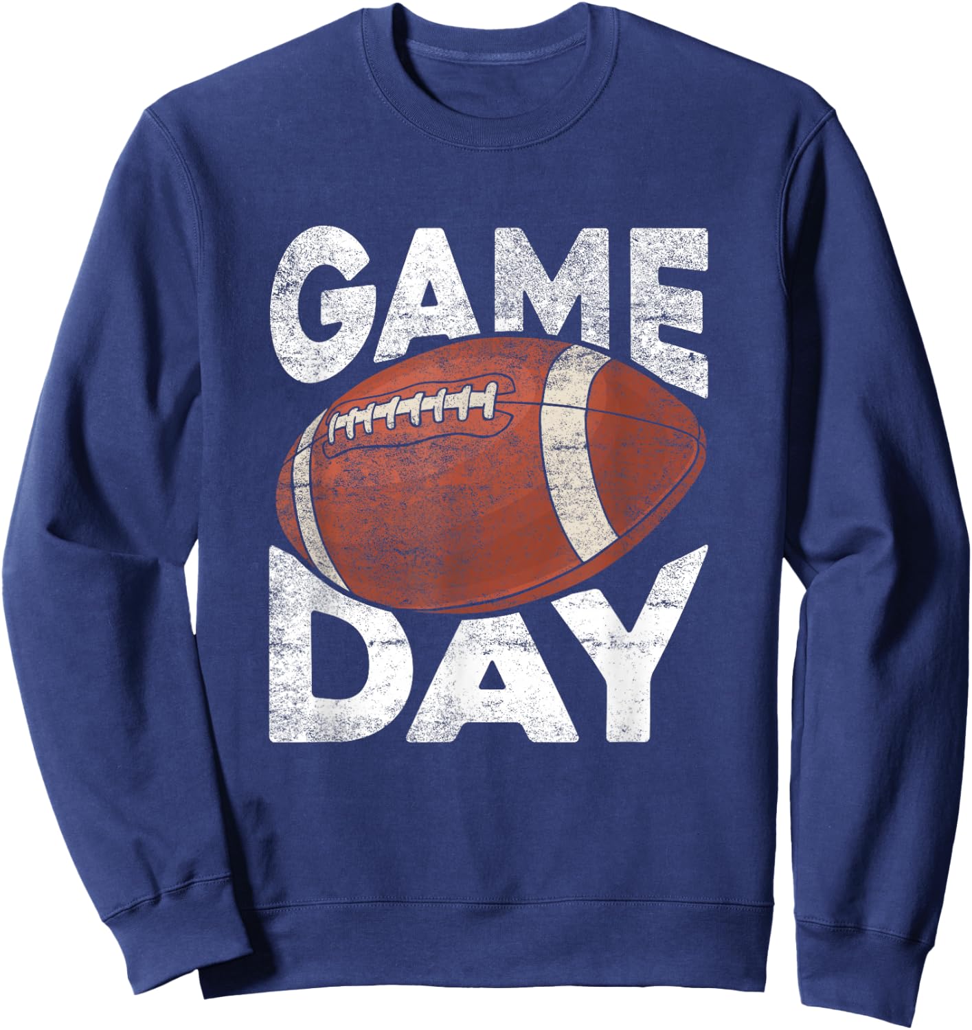 Vintage American Football Game Sports Lover Sweatshirt - Sweatshirt | Navy