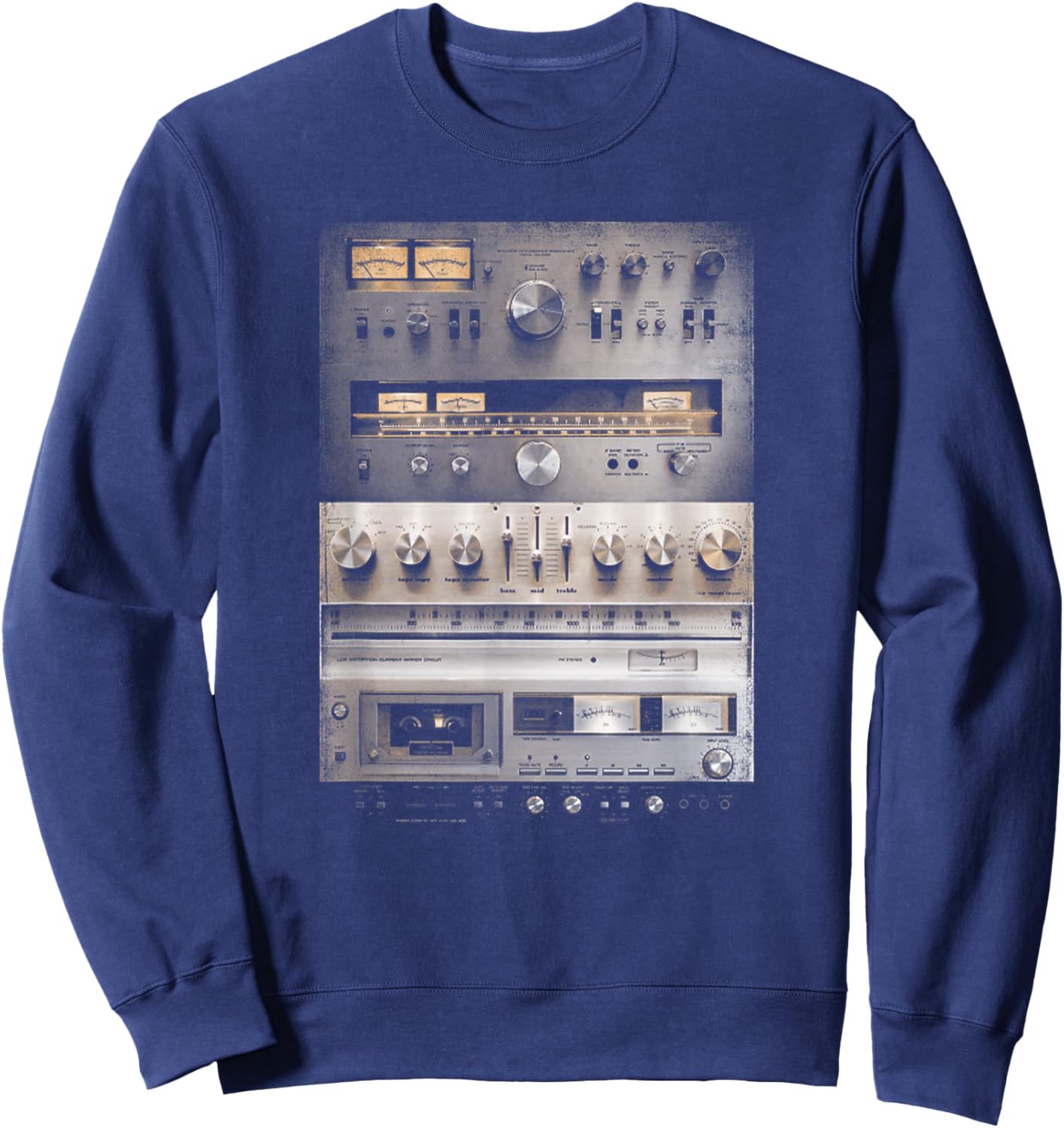 Setup Vintage Audio HiFi Sound System Mixed Media Sweatshirt - Sweatshirt | Navy
