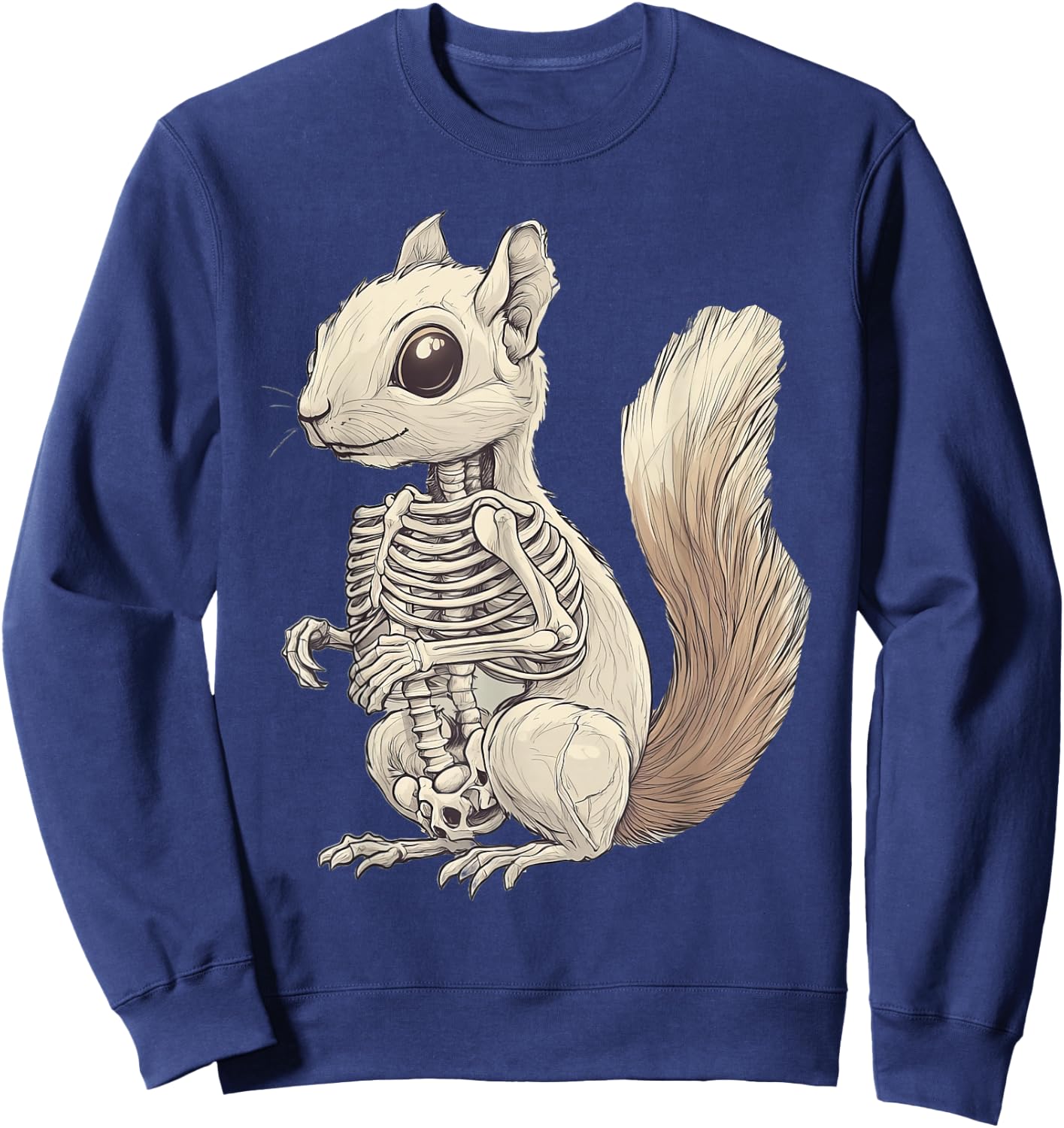 Squirrel Skeleton Halloween Sweatshirt - Sweatshirt | Navy