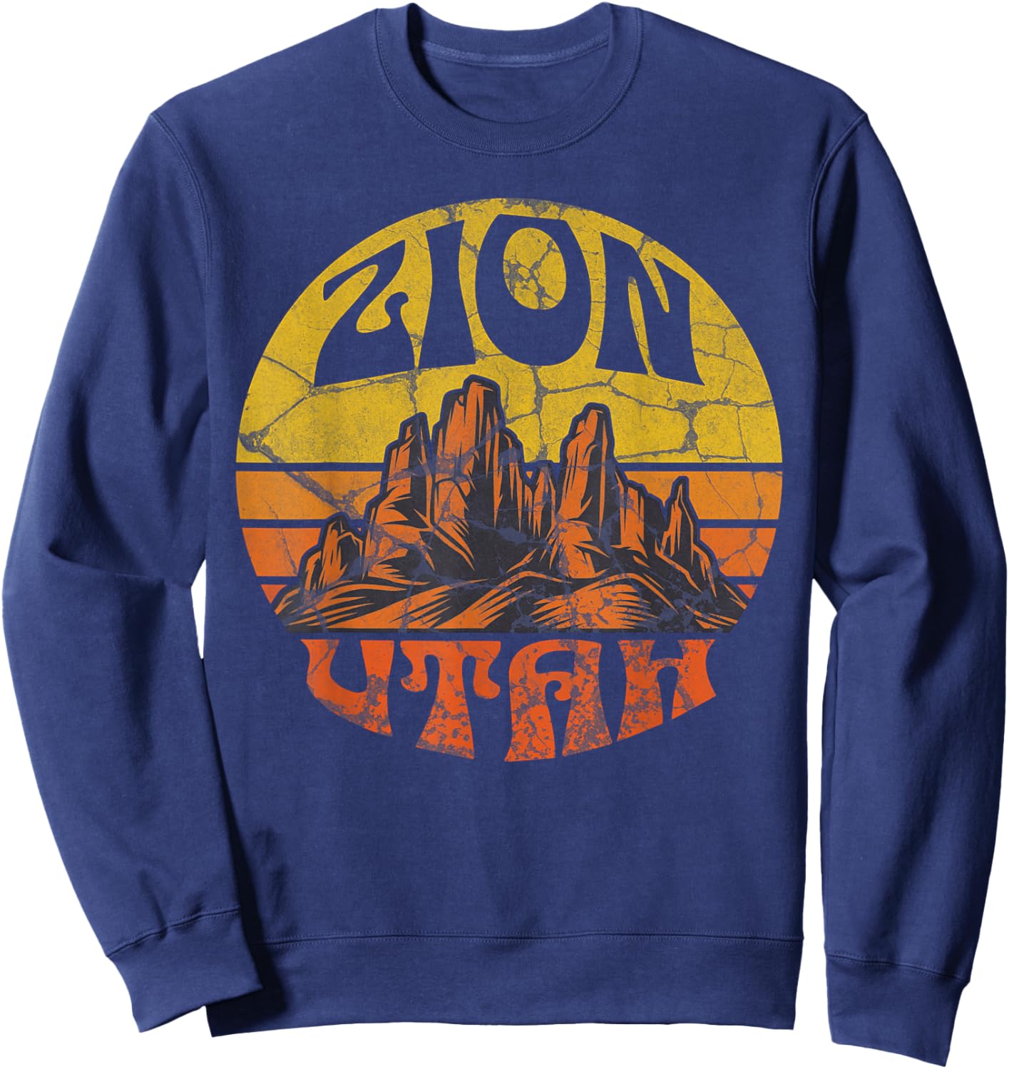 Zion National Park Utah Nature Hiking Outdoor Sweatshirt - Sweatshirt | Navy