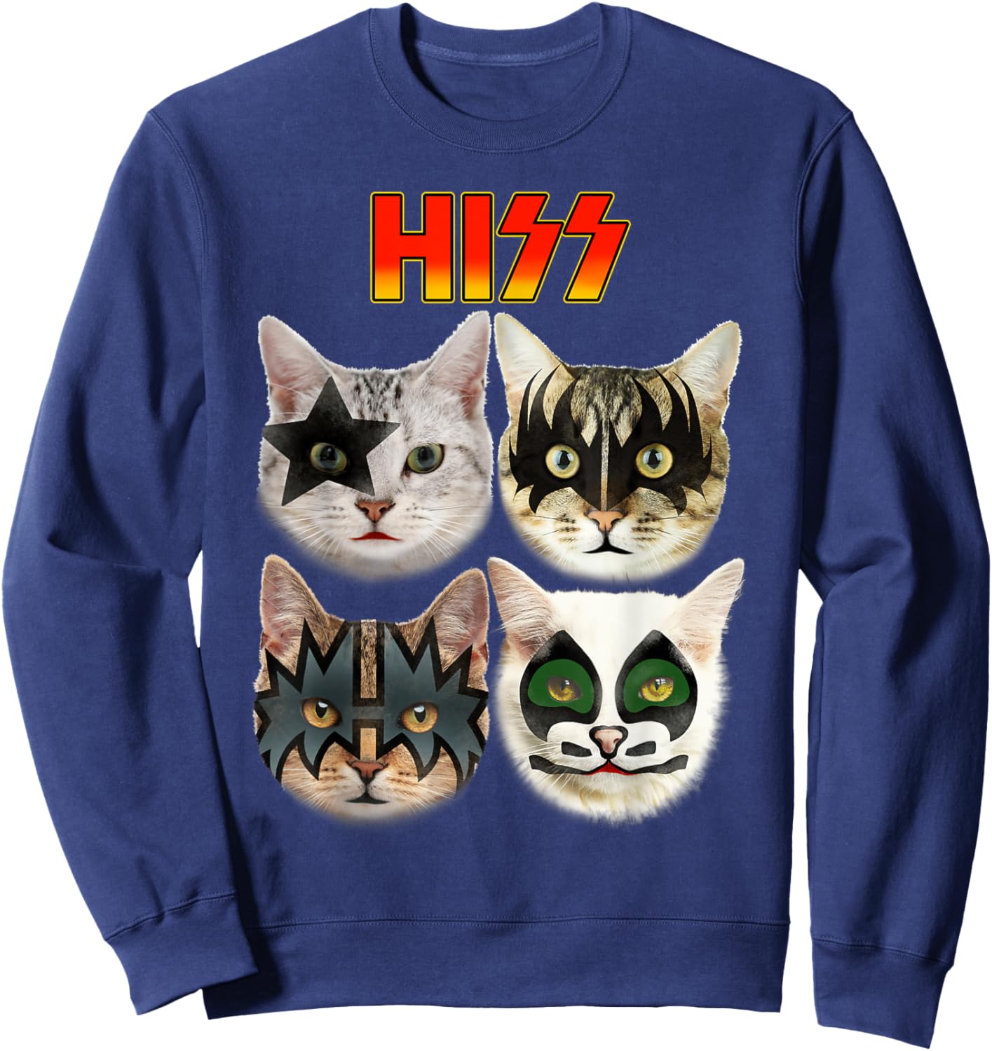 Funny Cat Lover, Cat Hiss, Cat Owner, Cat Humor Sweatshirt - Sweatshirt | Navy