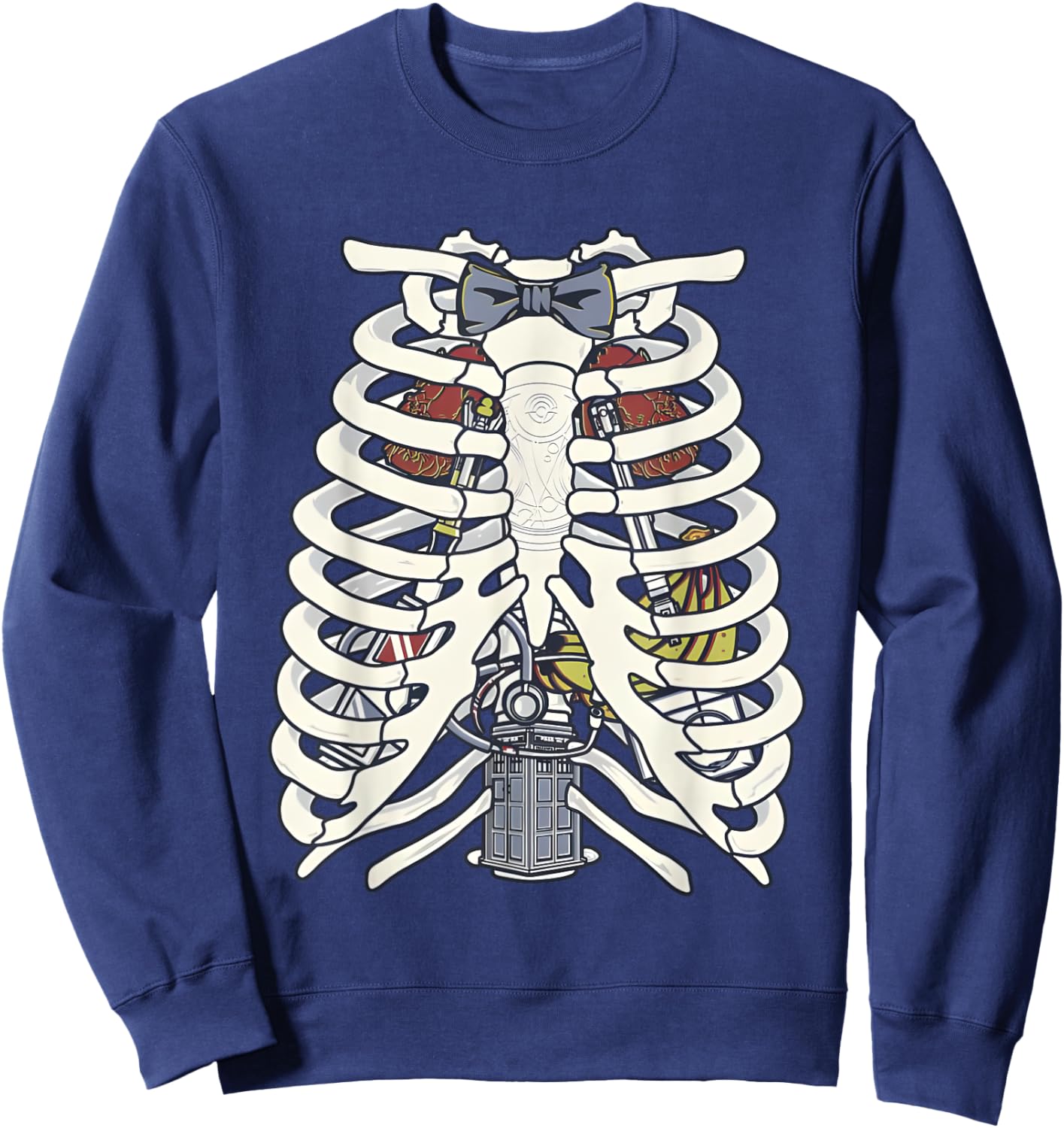 Anatomy Of A Time Lord A Doctor Who Skeleton Sweatshirt - Sweatshirt | Navy
